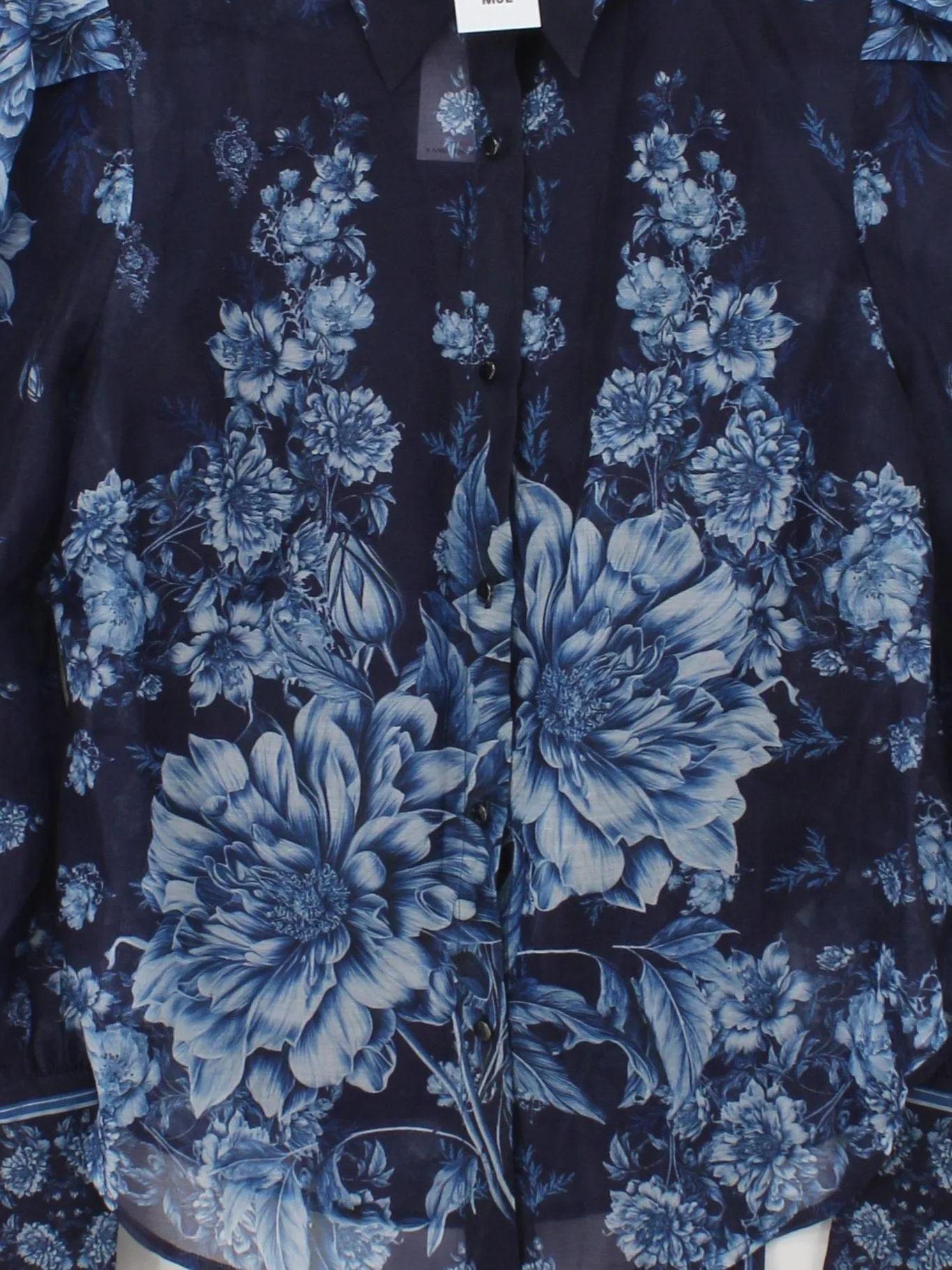 Karen Millen Women's Shirt UK 10 Blue 100% Polyester Basic - Image 3