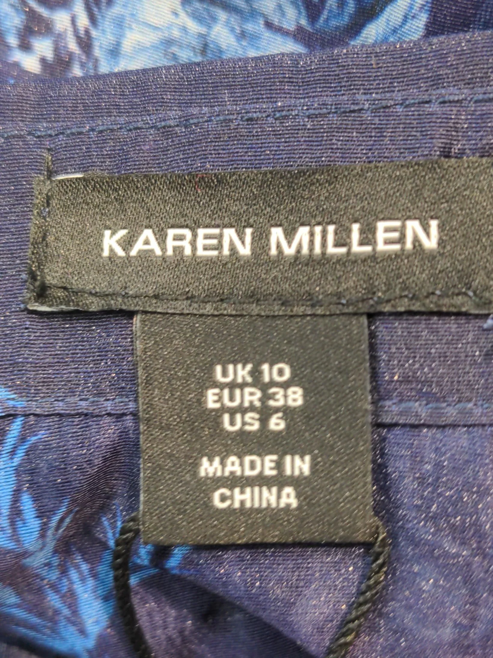 Karen Millen Women's Shirt UK 10 Blue 100% Polyester Basic - Image 5