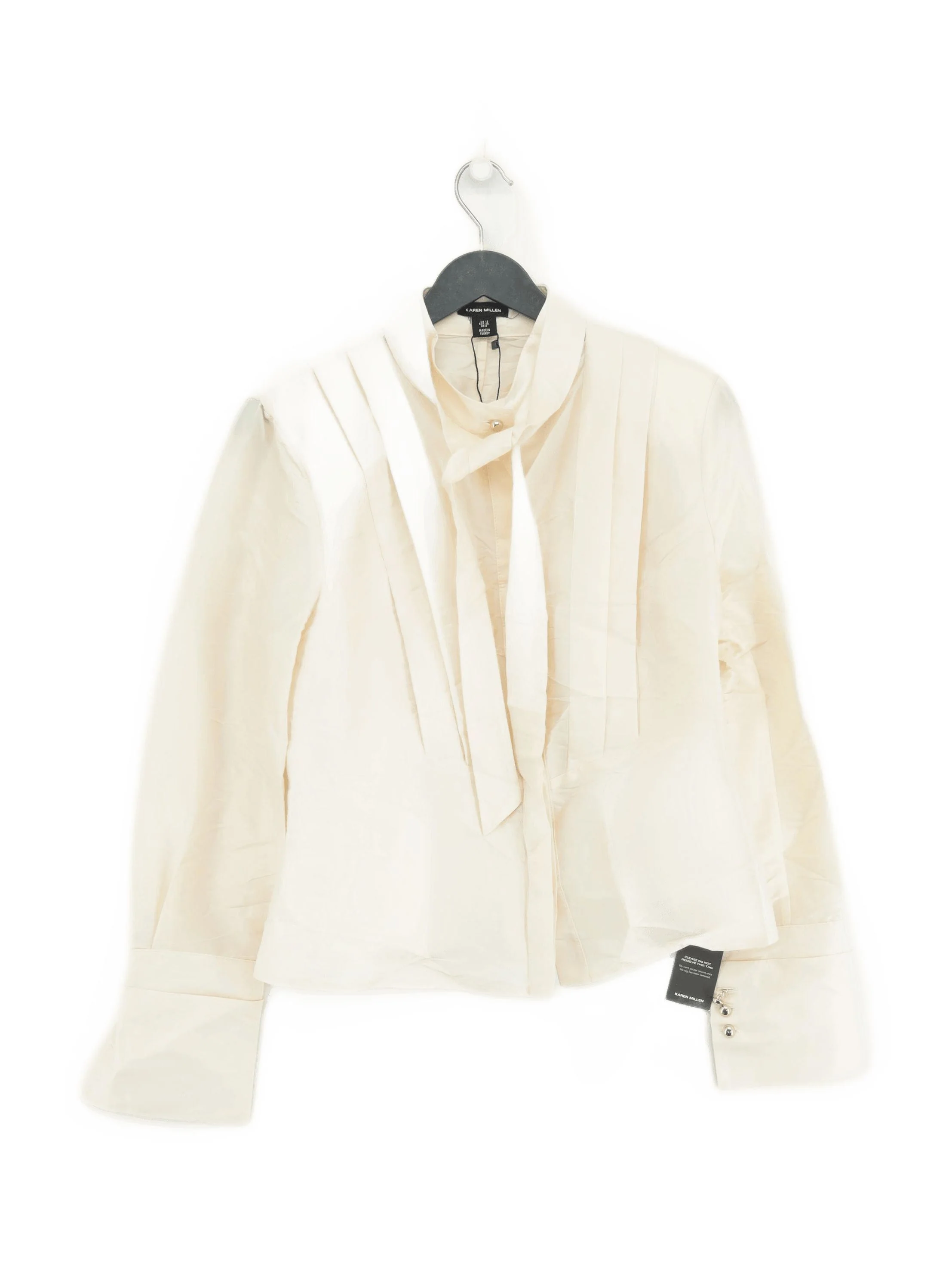 Karen Millen Women's Shirt UK 12 Cream 100% Polyester Basic New with tags