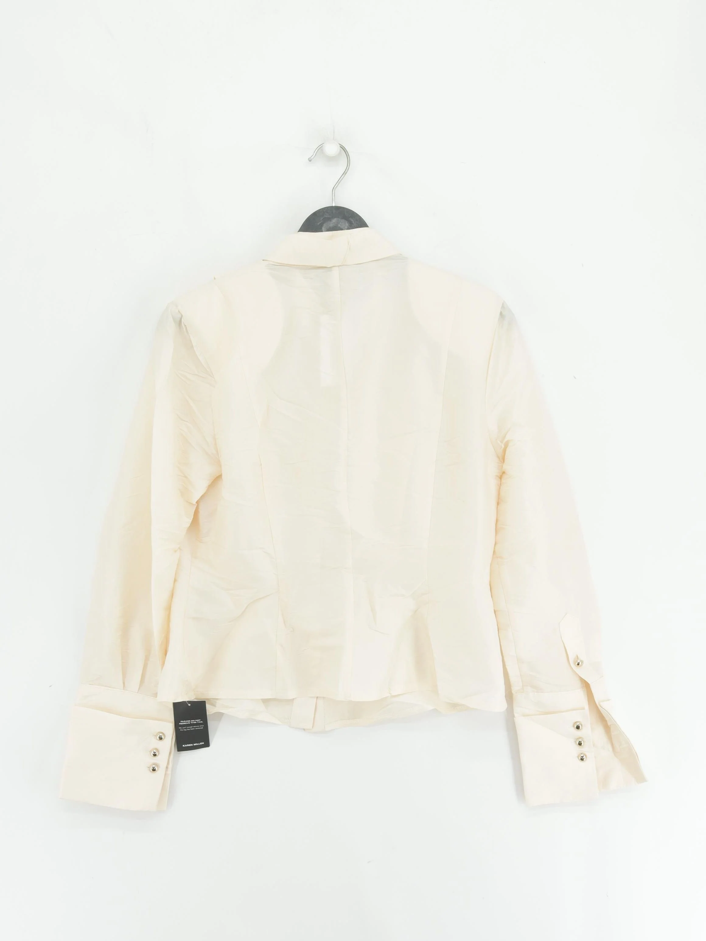 Karen Millen Women's Shirt UK 12 Cream 100% Polyester Basic New with tags - Image 2