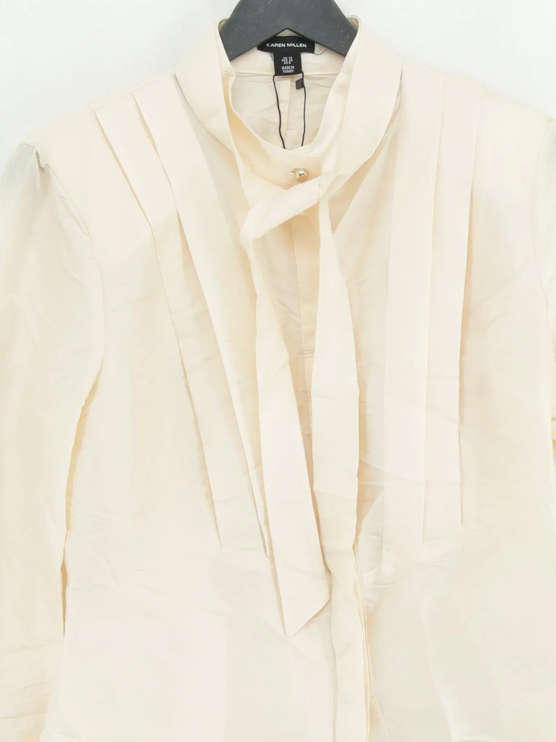 Karen Millen Women's Shirt UK 12 Cream 100% Polyester Basic New with tags - Image 3