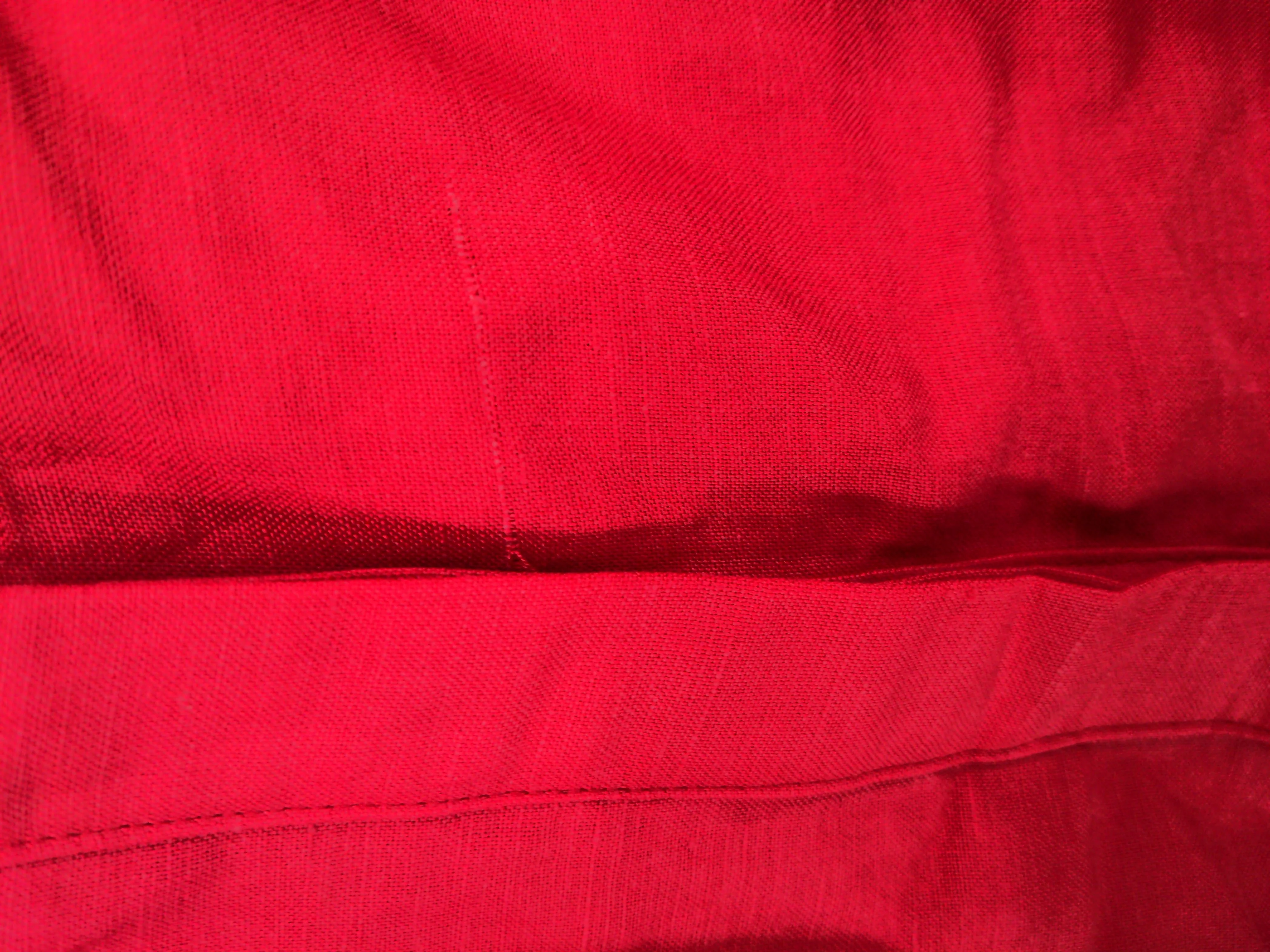 Karen Millen Women's Shirt UK 12 Red Linen with Viscose Basic - Image 5