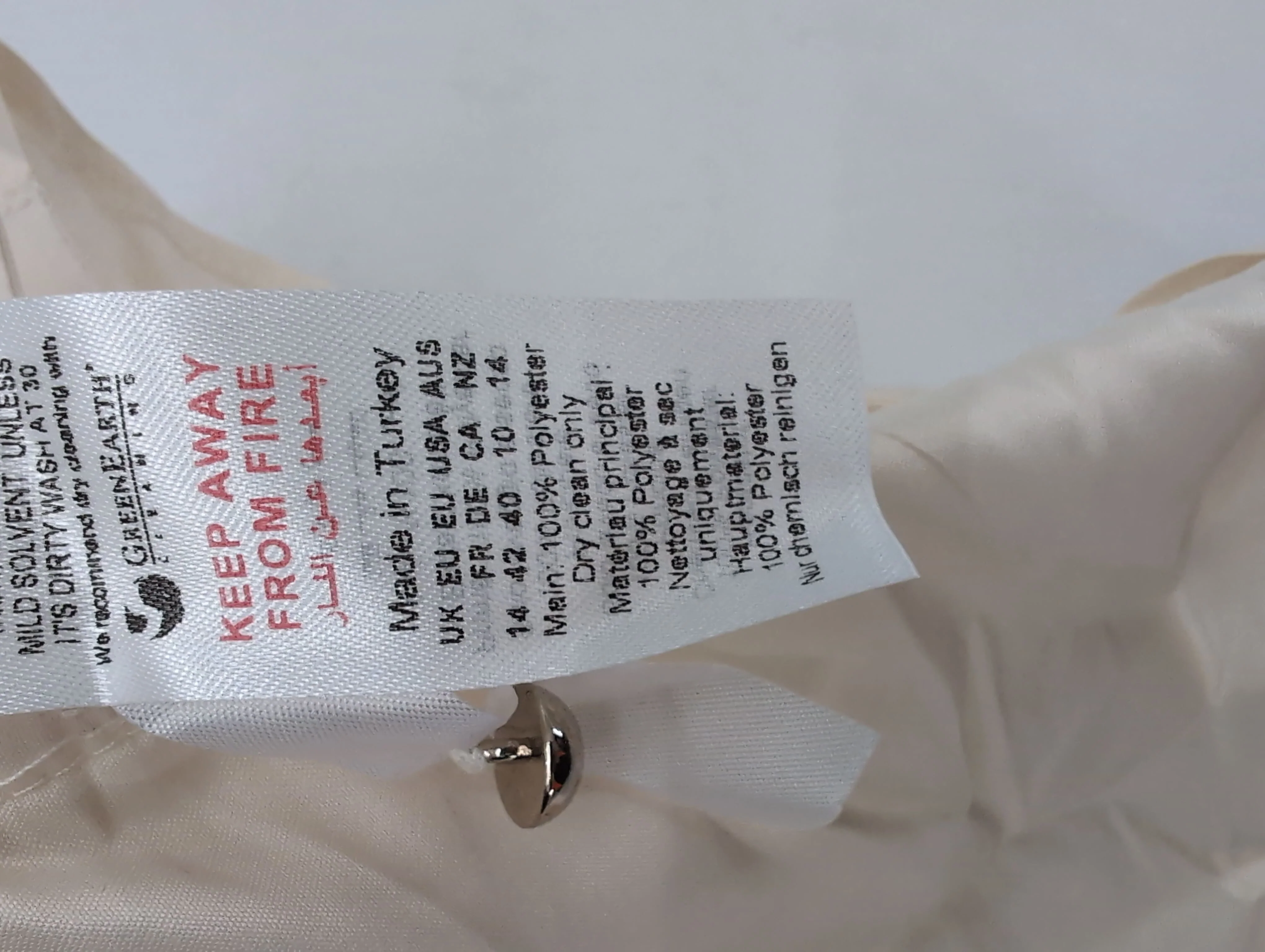 Karen Millen Women's Shirt UK 14 Cream 100% Polyester Basic New with tags - Image 6