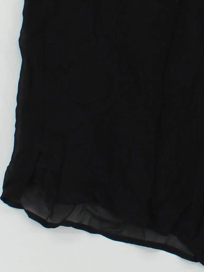Karen Millen Women's Shirt UK 6 Black 100% Viscose Short Sleeve Collared Basic - Image 4