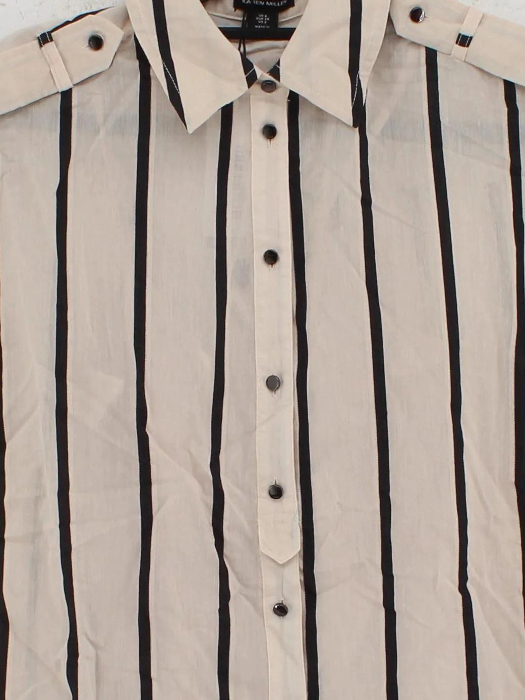 Karen Millen Women's Shirt UK 6 Cream Cotton with Polyamide Basic New with tags - Image 3