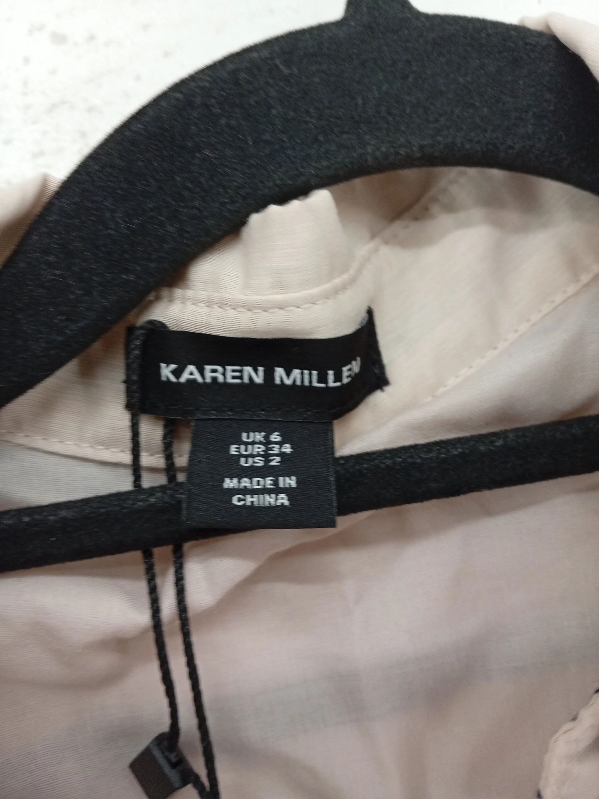 Karen Millen Women's Shirt UK 6 Cream Cotton with Polyamide Basic New with tags - Image 5