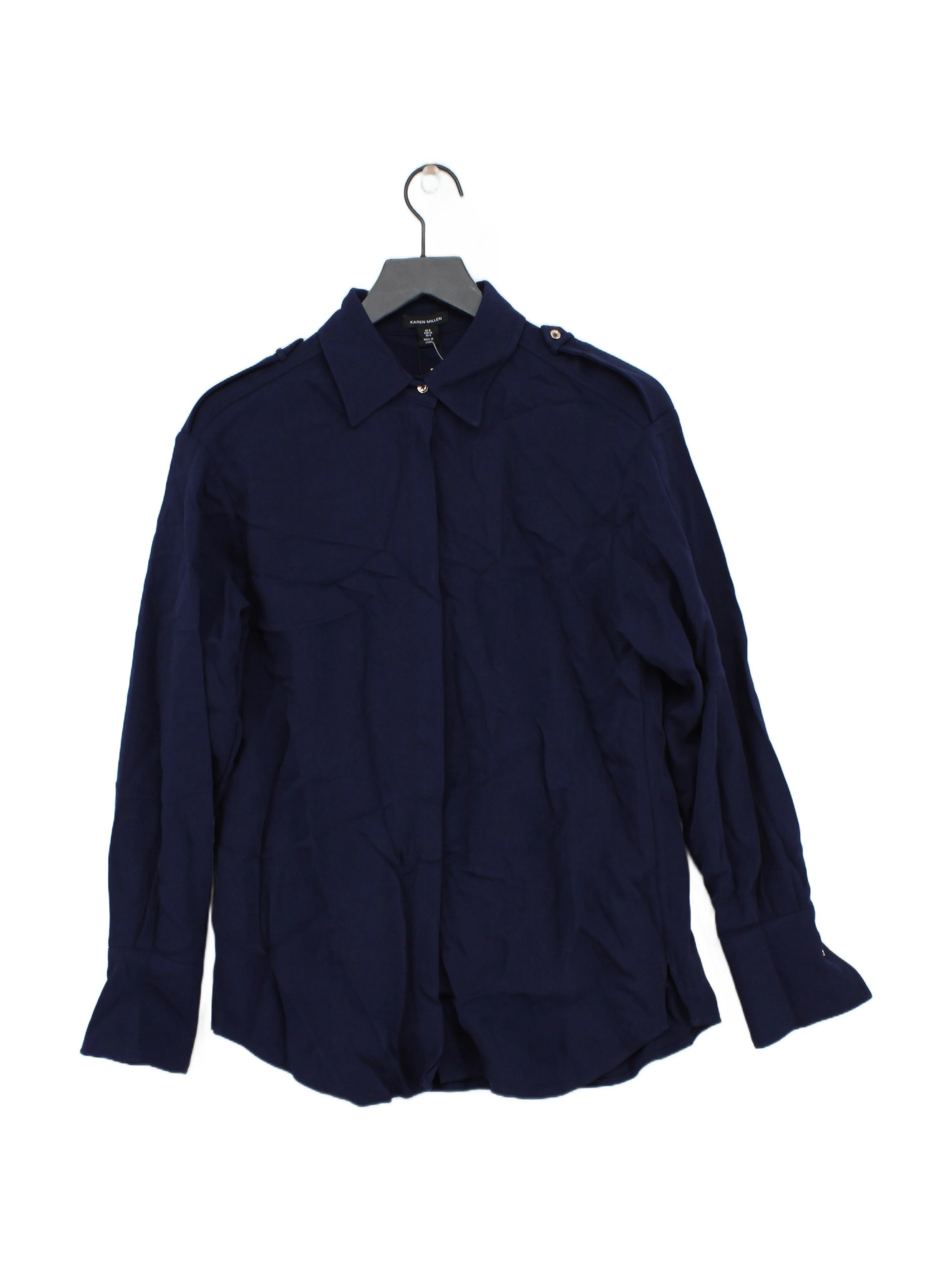 Karen Millen Women's Shirt UK 8 Blue Viscose New with tags - Image 2
