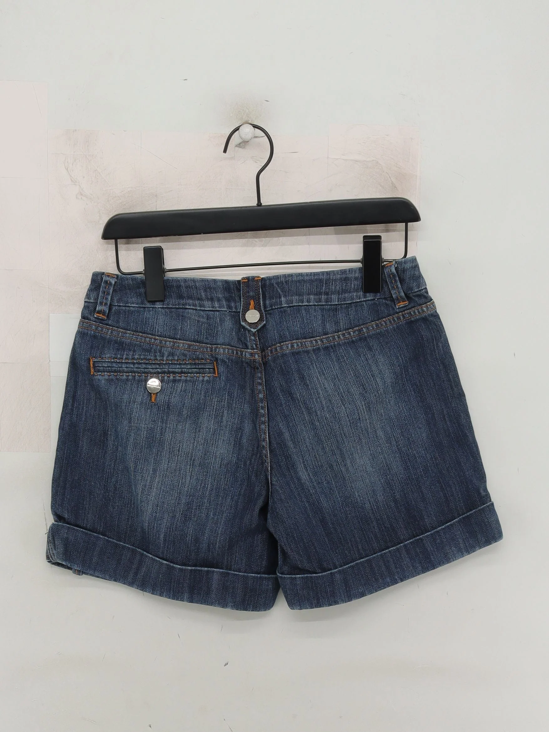 Karen Millen Women's Shorts UK 10 Blue Cotton with Elastane Cut-Off - Image 2