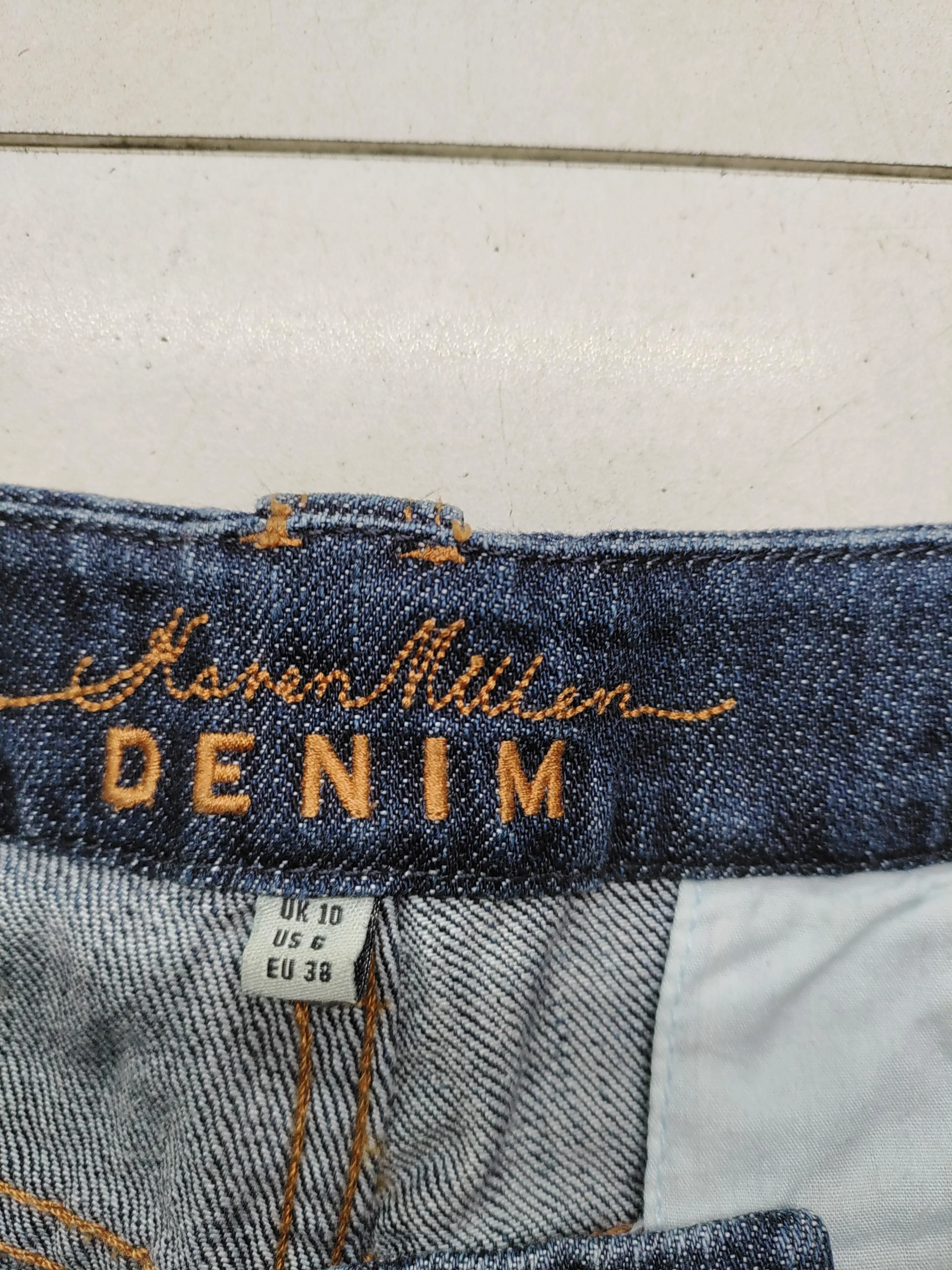 Karen Millen Women's Shorts UK 10 Blue Cotton with Elastane Cut-Off - Image 5