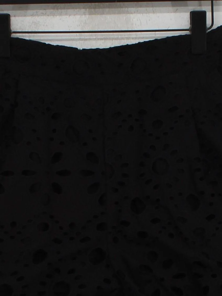 Karen Millen Women's Shorts UK 12 Black 100% Cotton Cut-Off - Image 3