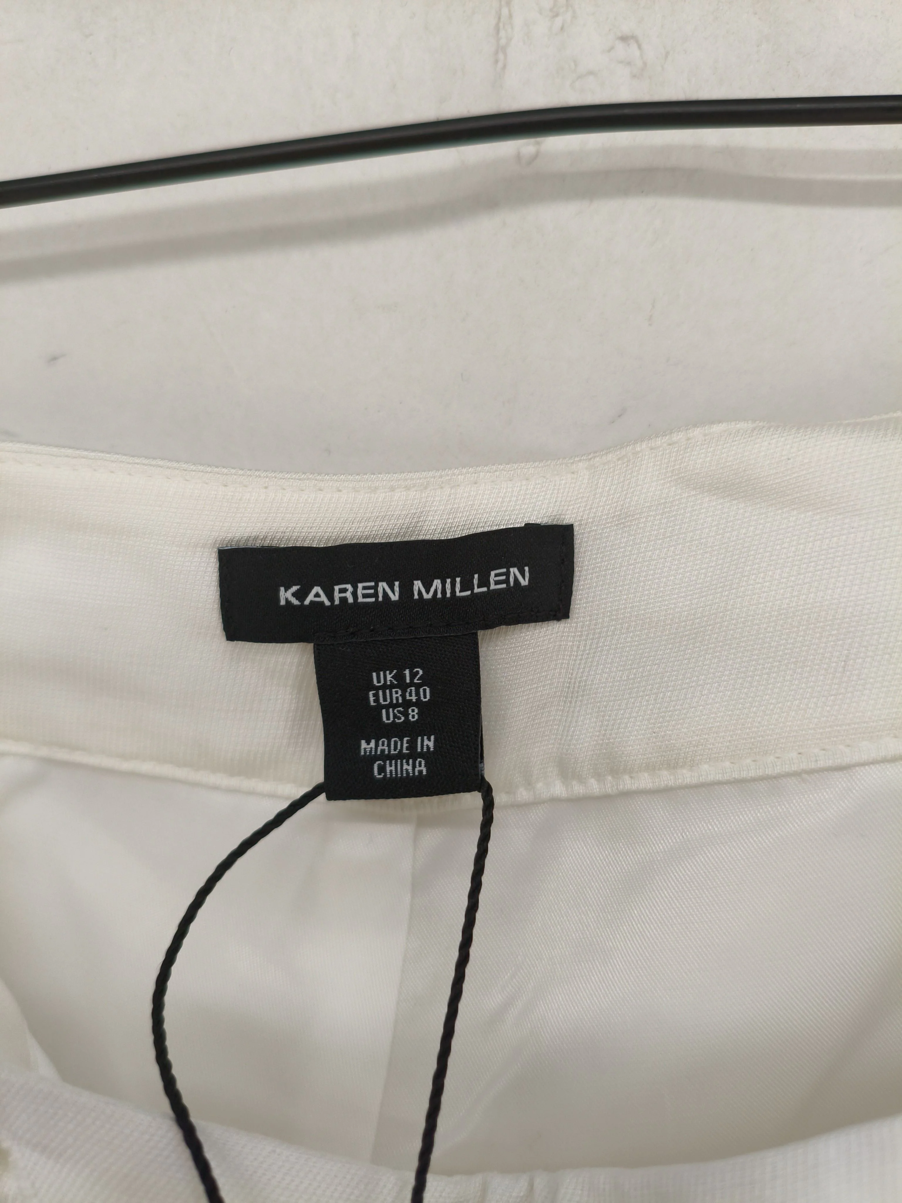 Karen Millen Women's Shorts UK 12 White Viscose with Linen, Polyester Cargo - Image 6