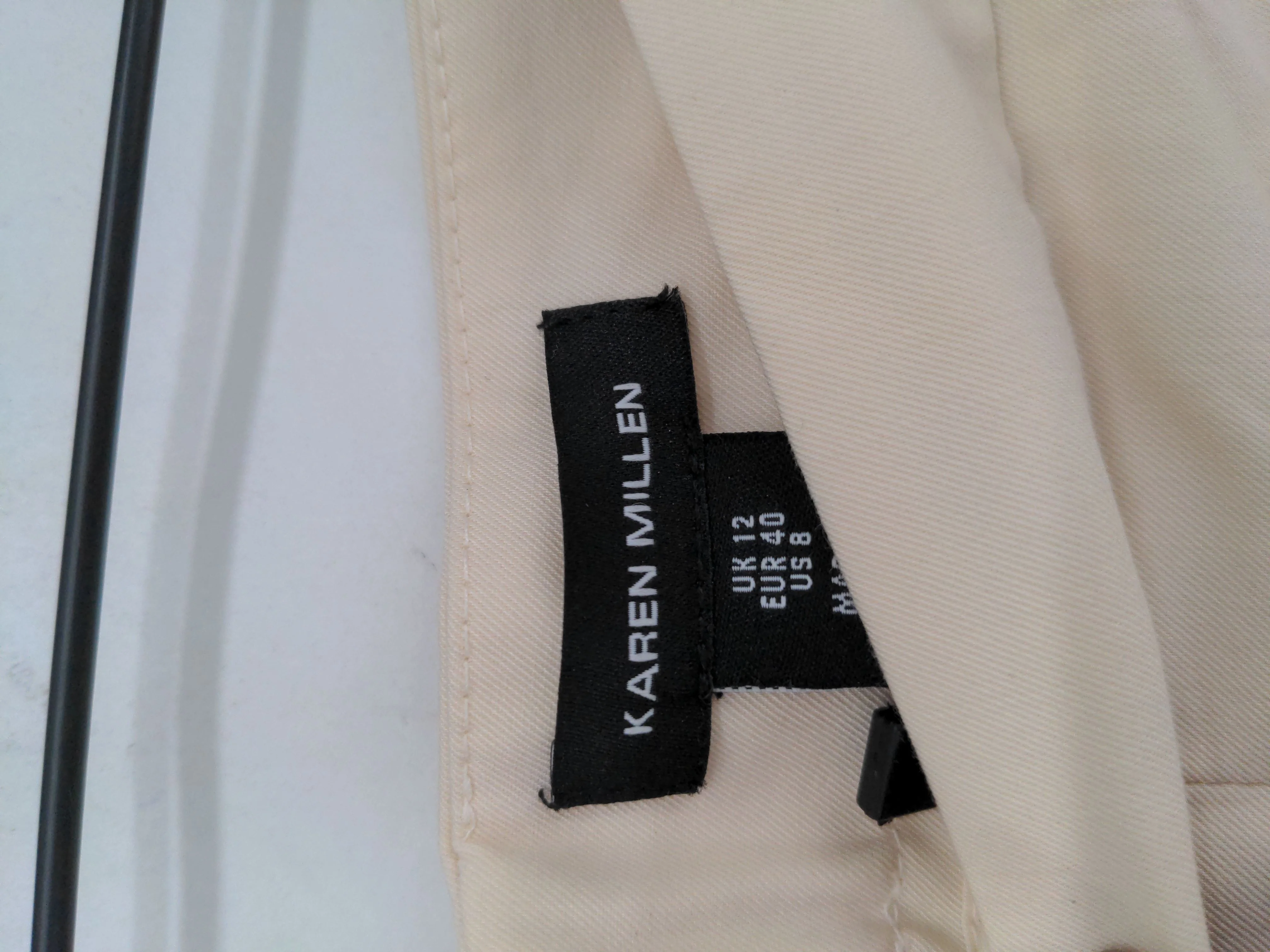 Karen Millen Women's Suit Trousers UK 12 Cream Polyester - Image 6