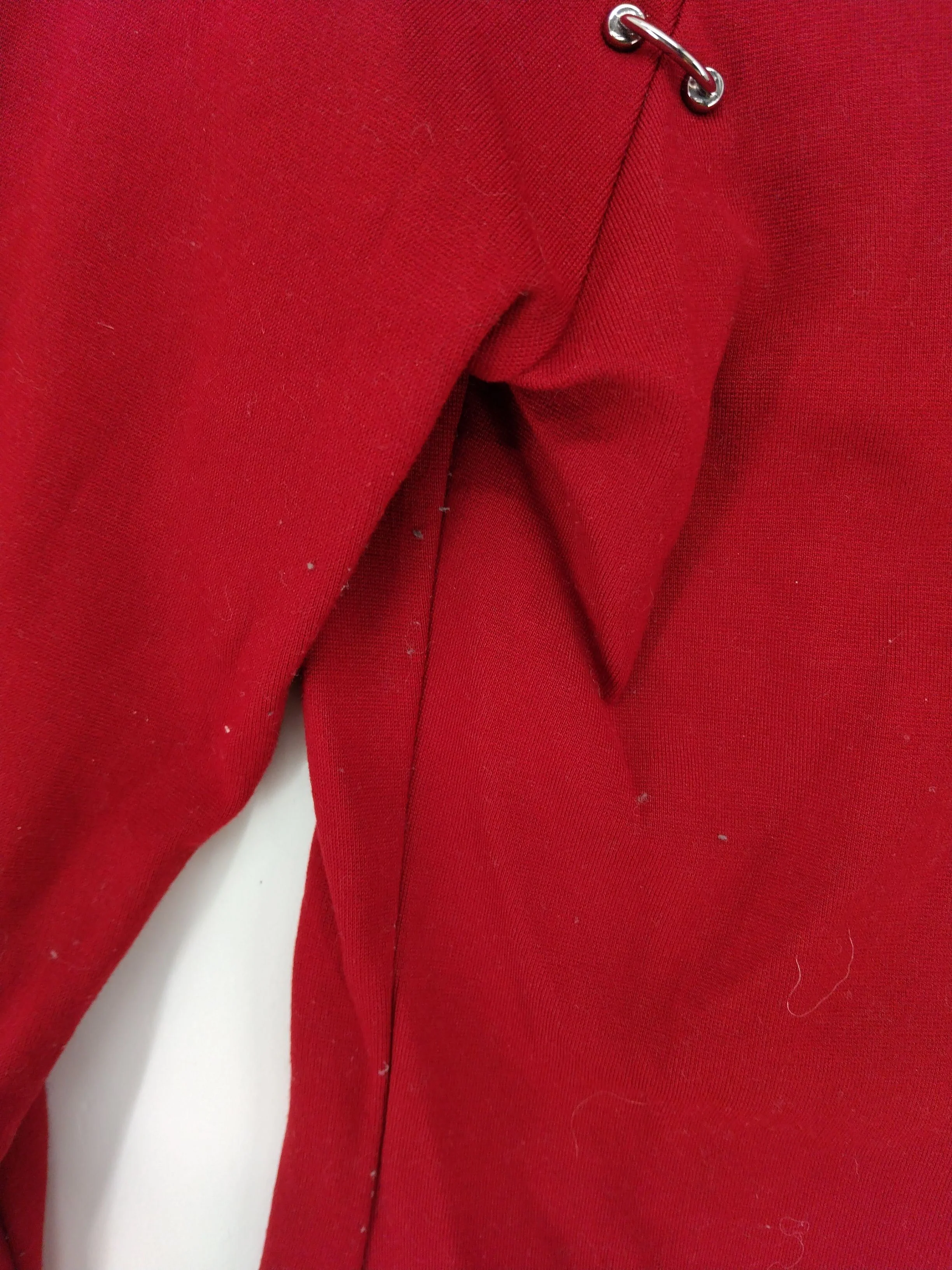 Karen Millen Women's T-Shirt UK 12 Red Viscose with Polyamide, Elastane Basic - Image 5