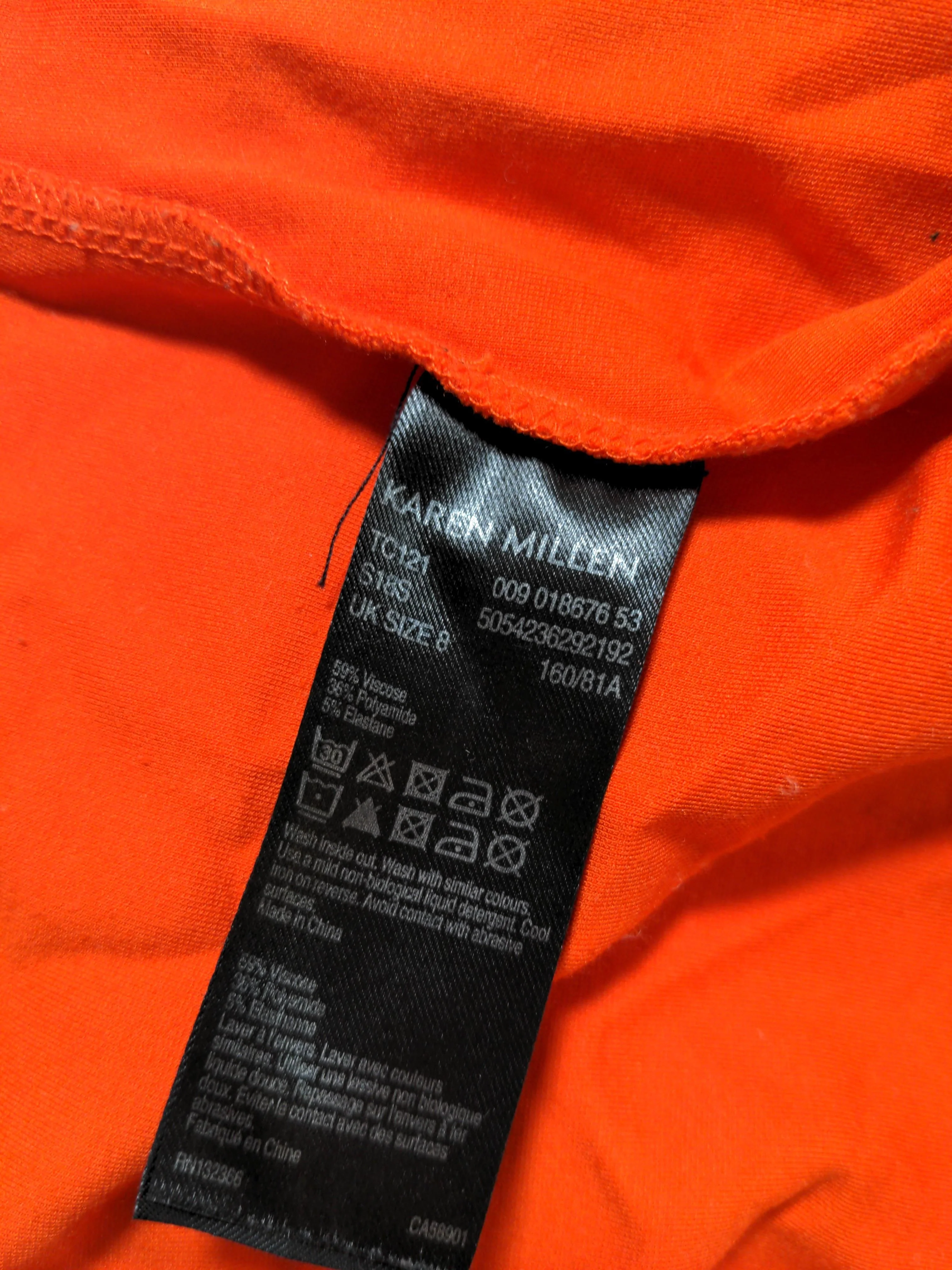 Karen Millen Women's T-Shirt UK 8 Orange Viscose - Image 6