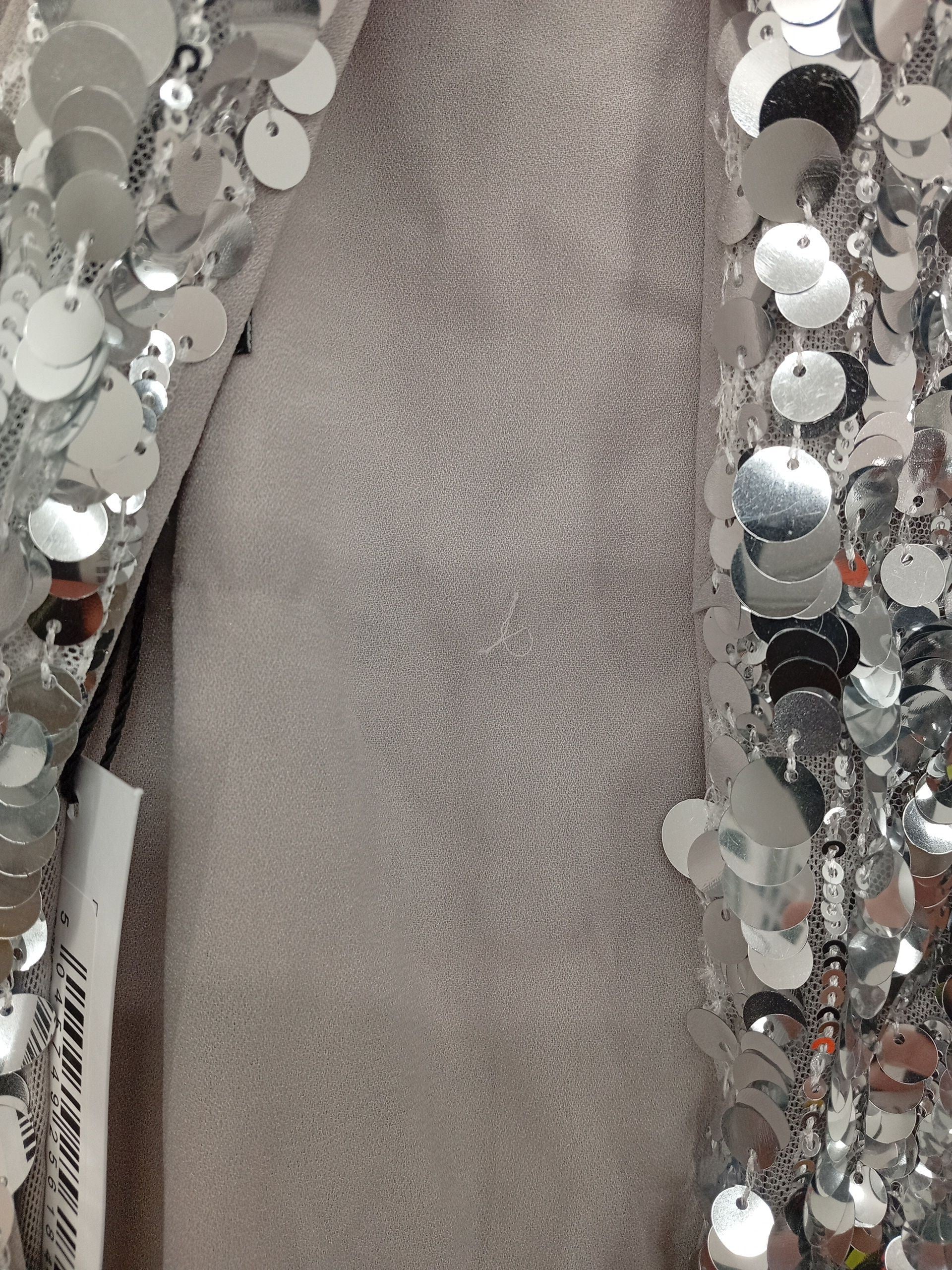 Karen Millen Women's T-Shirt UK 8 Silver Polyester with Other Basic - Image 5