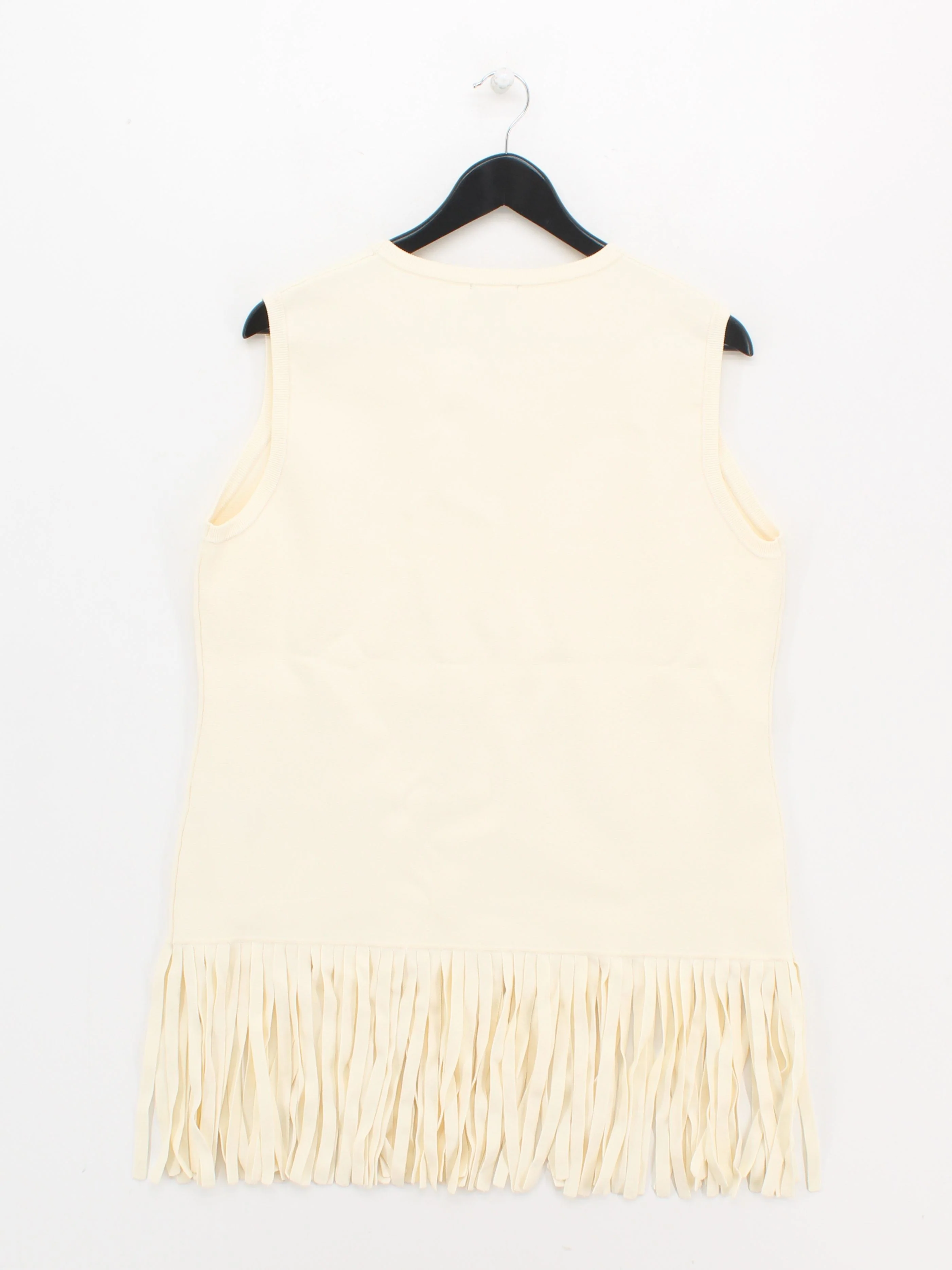 Karen Millen Women's Top L Cream Viscose with Polyamide, Elastane Basic - Image 2