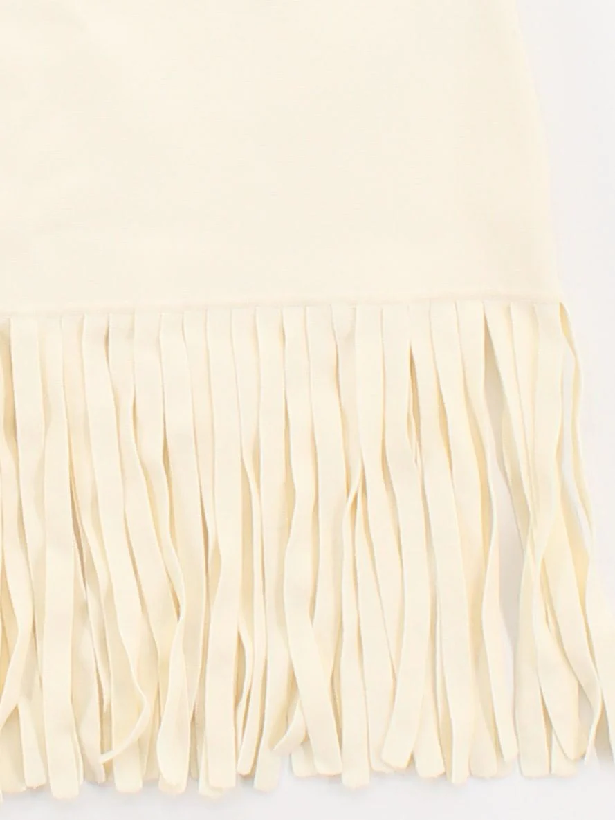 Karen Millen Women's Top L Cream Viscose with Polyamide, Elastane Basic - Image 4