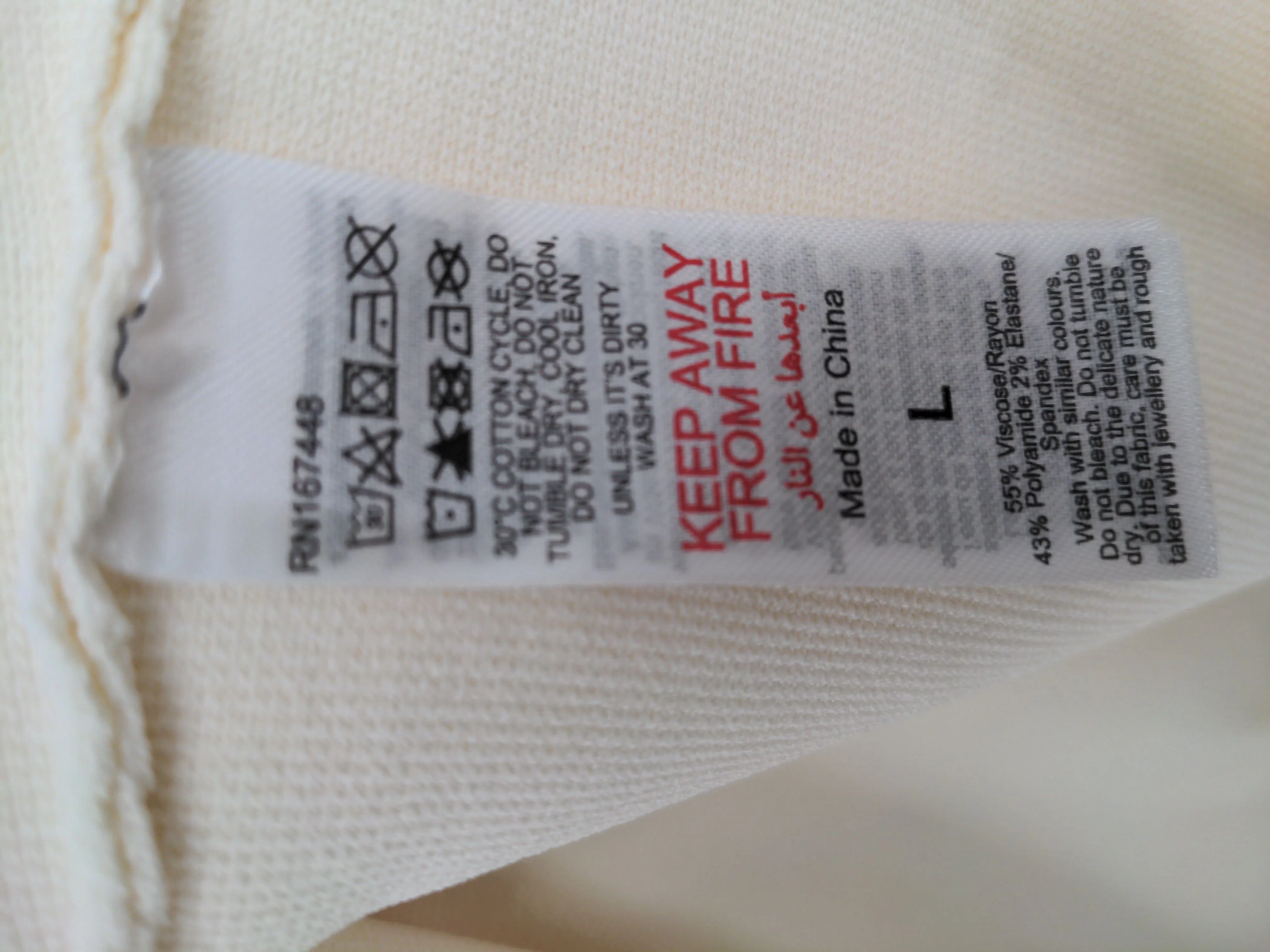 Karen Millen Women's Top L Cream Viscose with Polyamide, Elastane Basic - Image 7