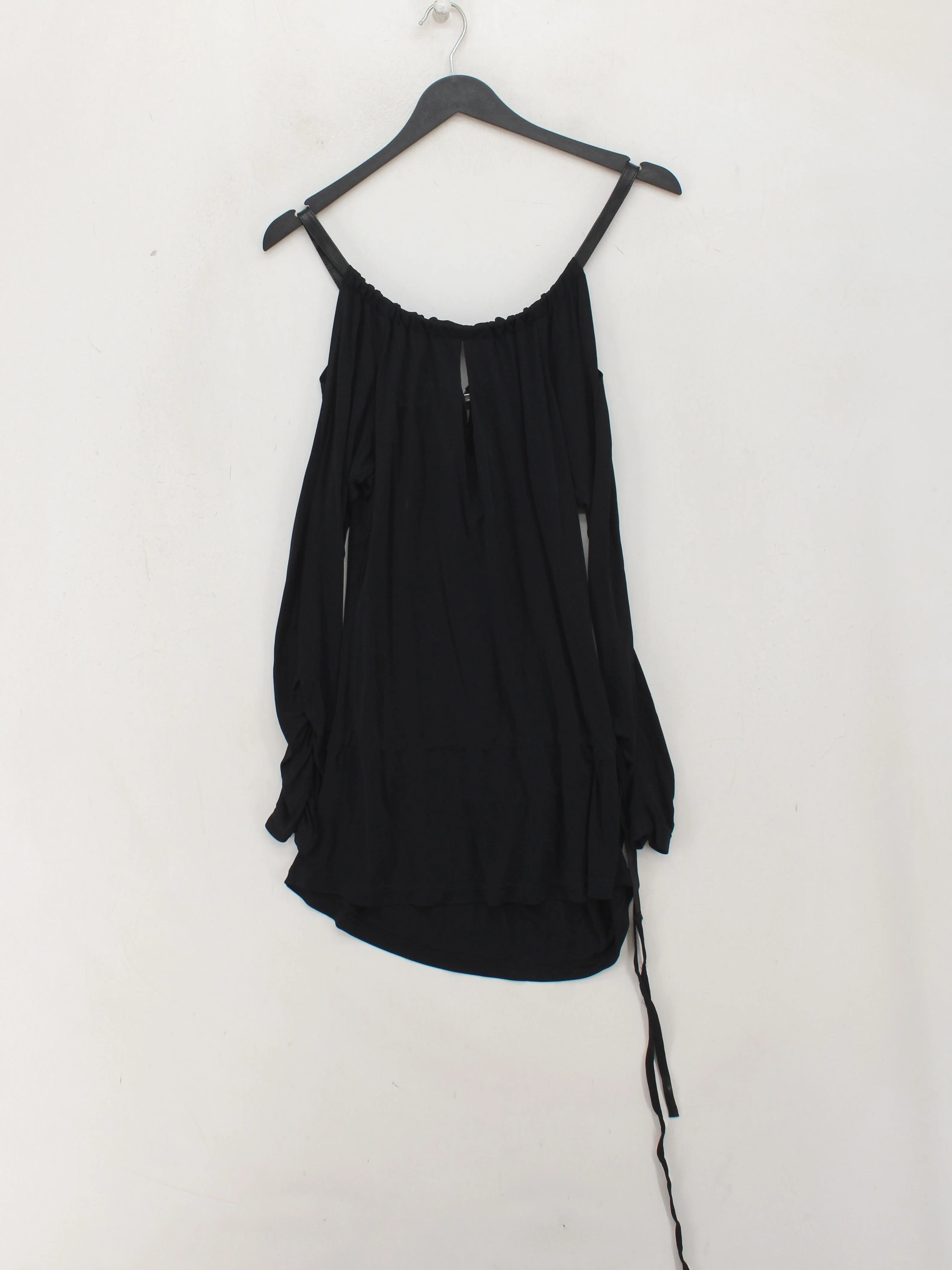 Karen Millen Women's Top M Black 100% Viscose Long Sleeve Round Neck Tunic - Image 2