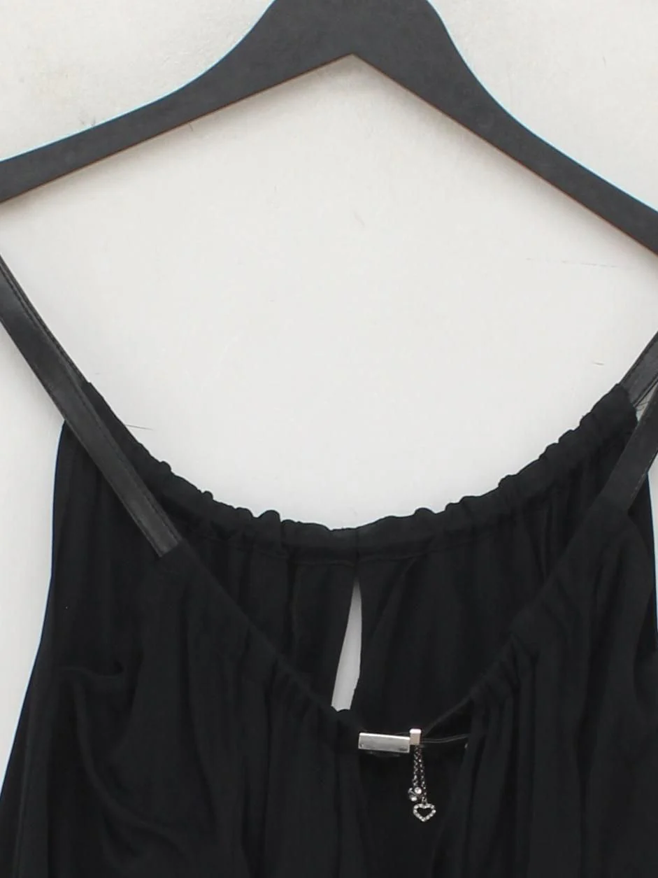 Karen Millen Women's Top M Black 100% Viscose Long Sleeve Round Neck Tunic - Image 3