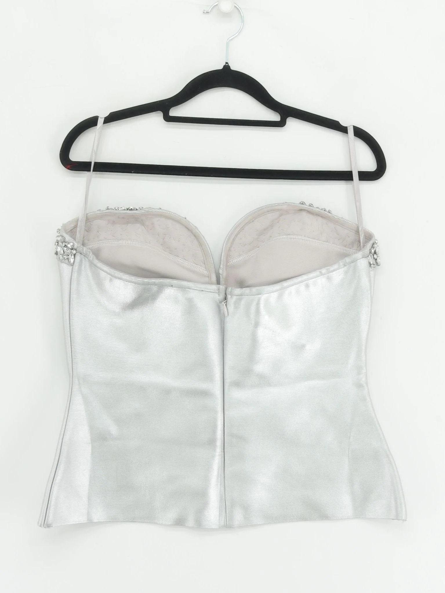 Karen Millen Women's Top M Silver Polyester with Elastane, Spandex, Other Basic - Image 2