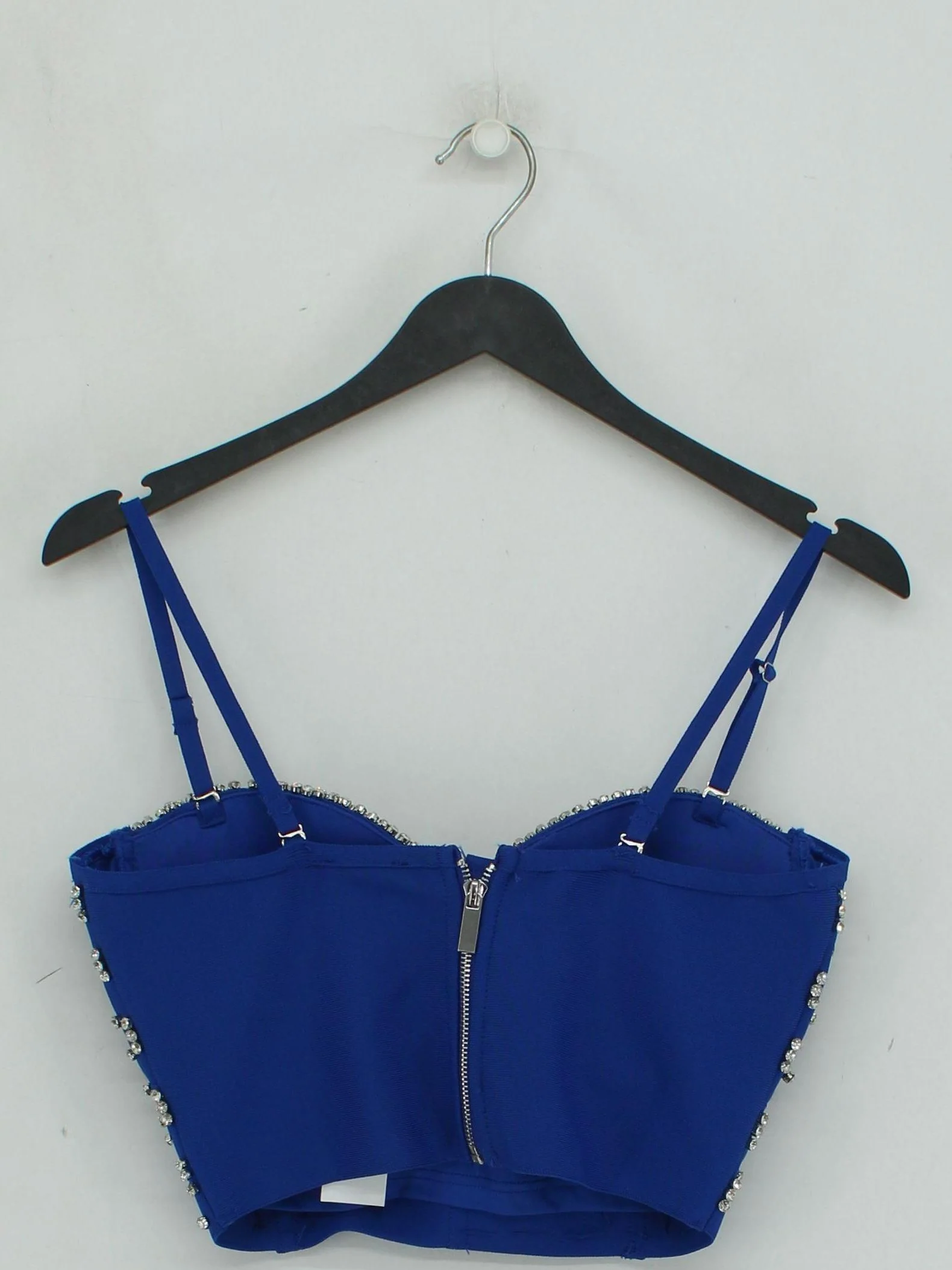 Karen Millen Women's Top S Blue Polyester with Elastane Cropped - Image 2