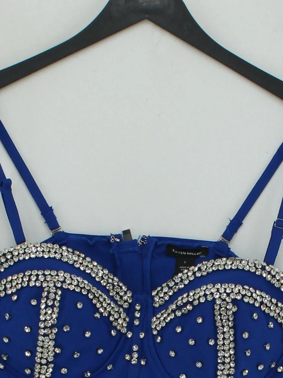 Karen Millen Women's Top S Blue Polyester with Elastane Cropped - Image 3