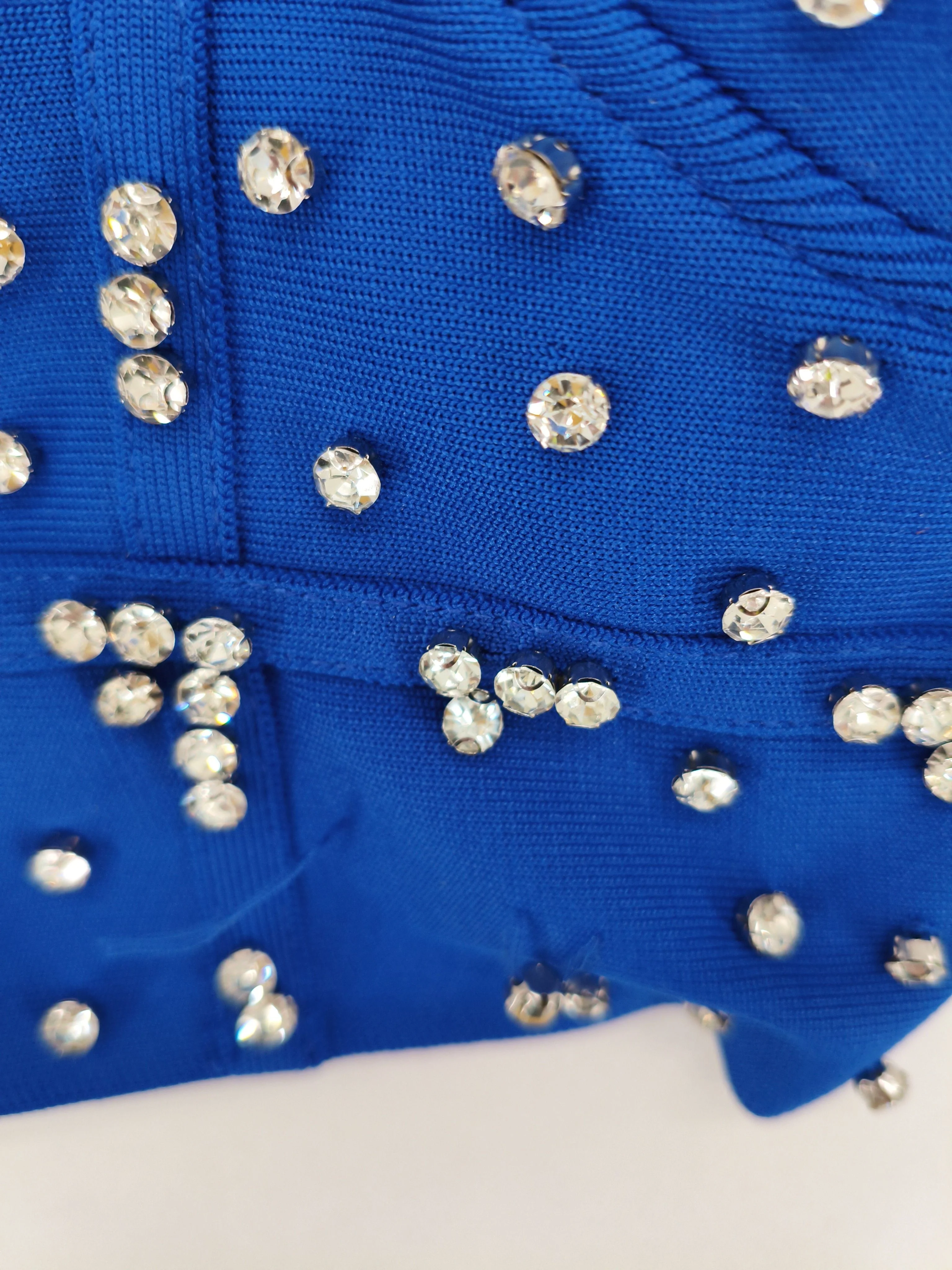 Karen Millen Women's Top S Blue Polyester with Elastane Cropped - Image 5
