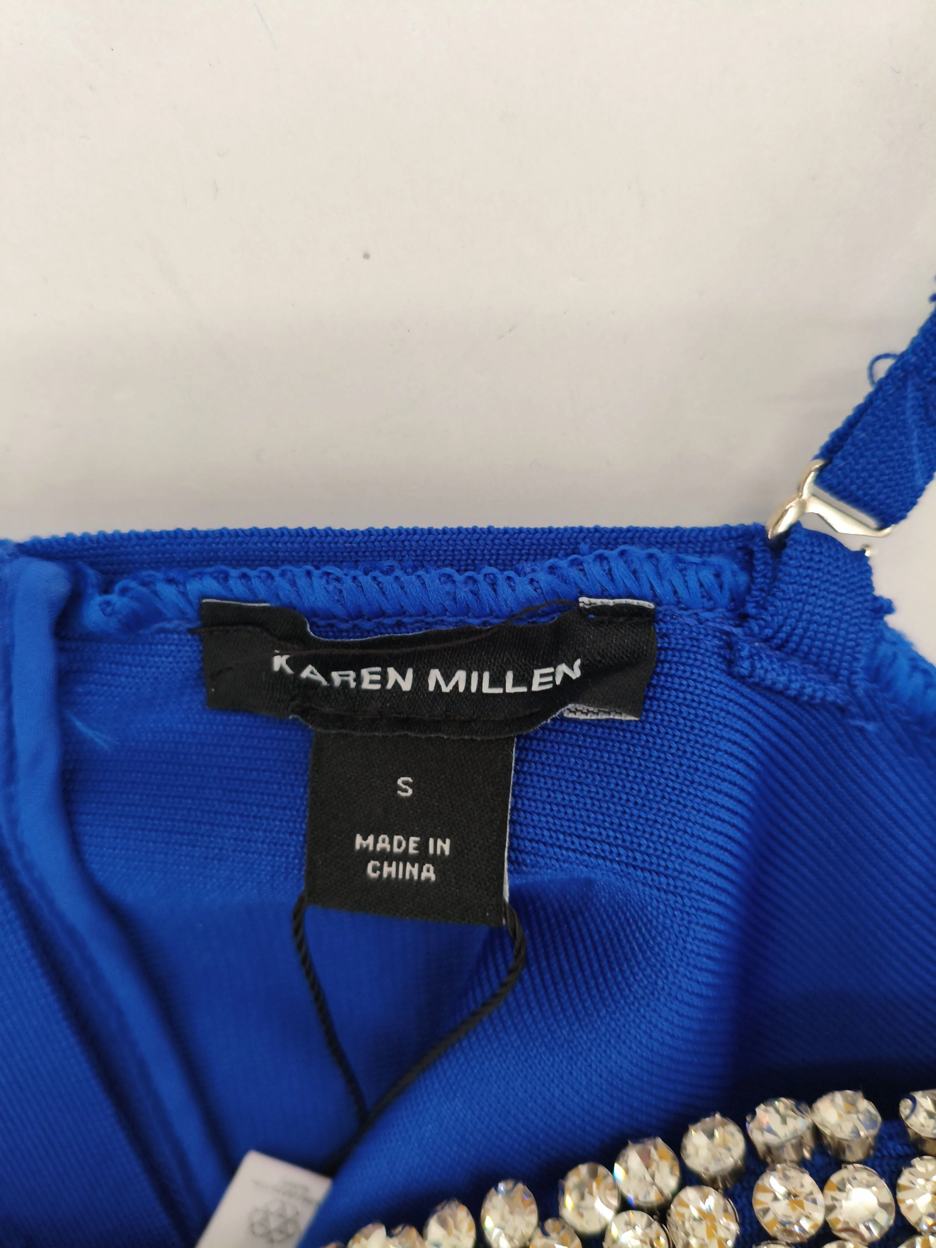 Karen Millen Women's Top S Blue Polyester with Elastane Cropped - Image 6