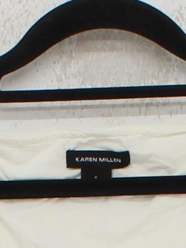 Karen Millen Women's Top S Cream Polyamide with Elastane Jersey - Image 3