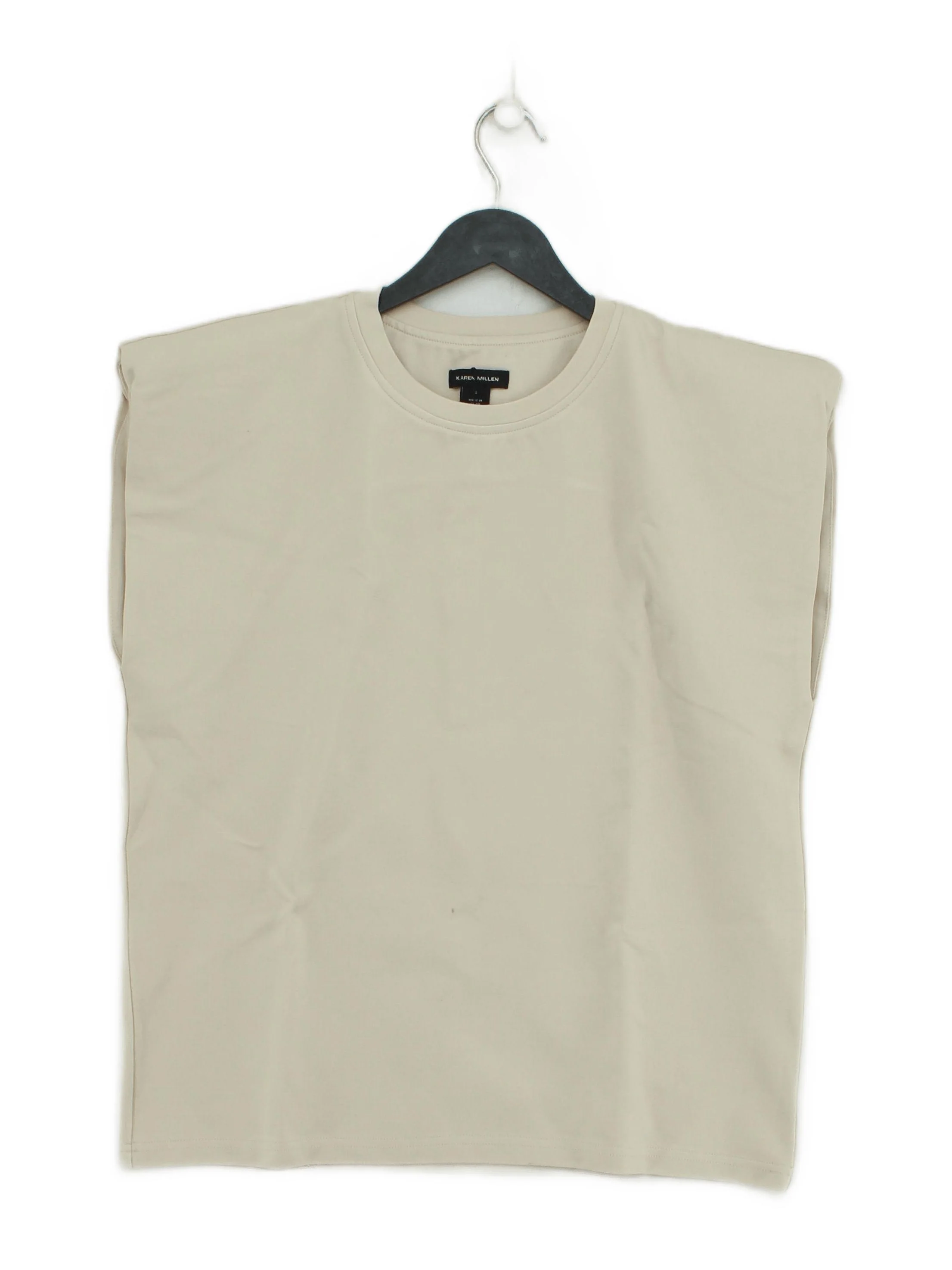 Karen Millen Women's Top S Cream Viscose with Polyamide, Elastane Basic