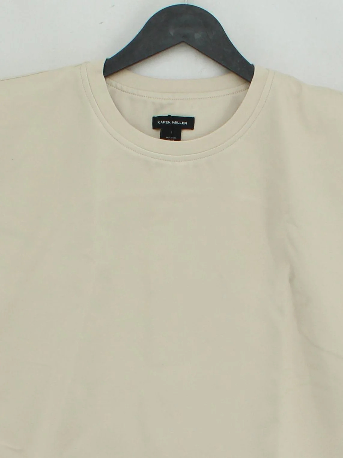 Karen Millen Women's Top S Cream Viscose with Polyamide, Elastane Basic - Image 3
