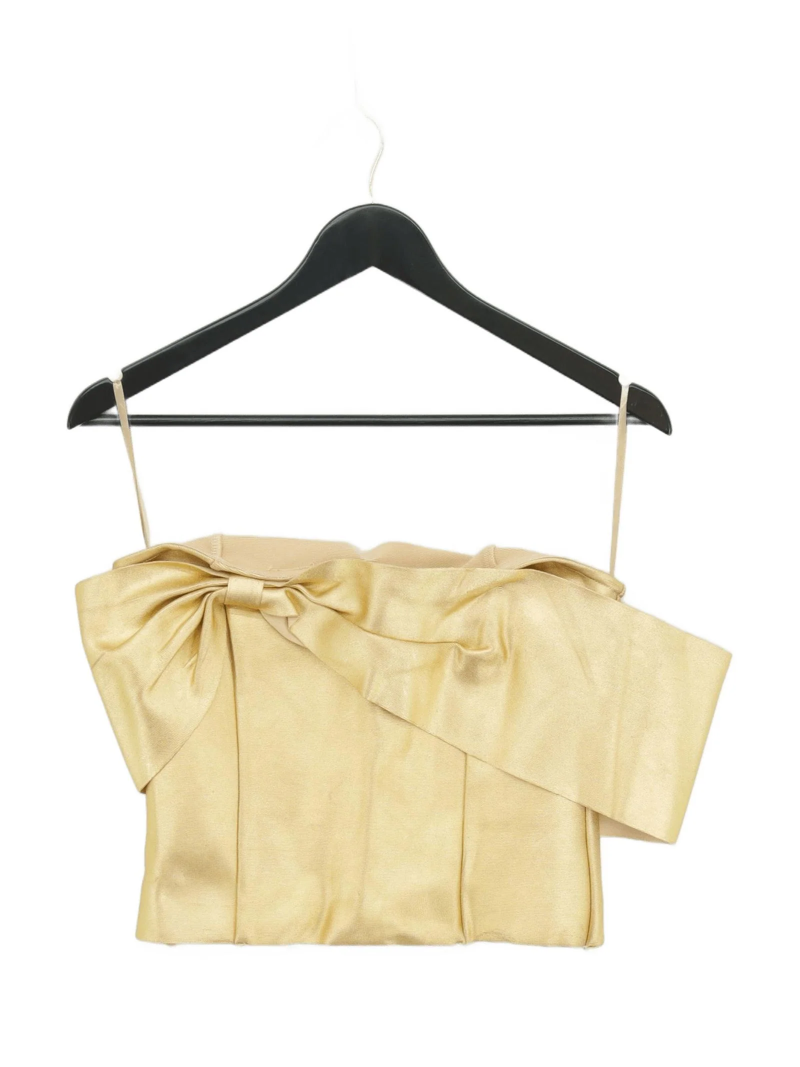 Karen Millen Women's Top S Gold Polyester with Elastane Basic