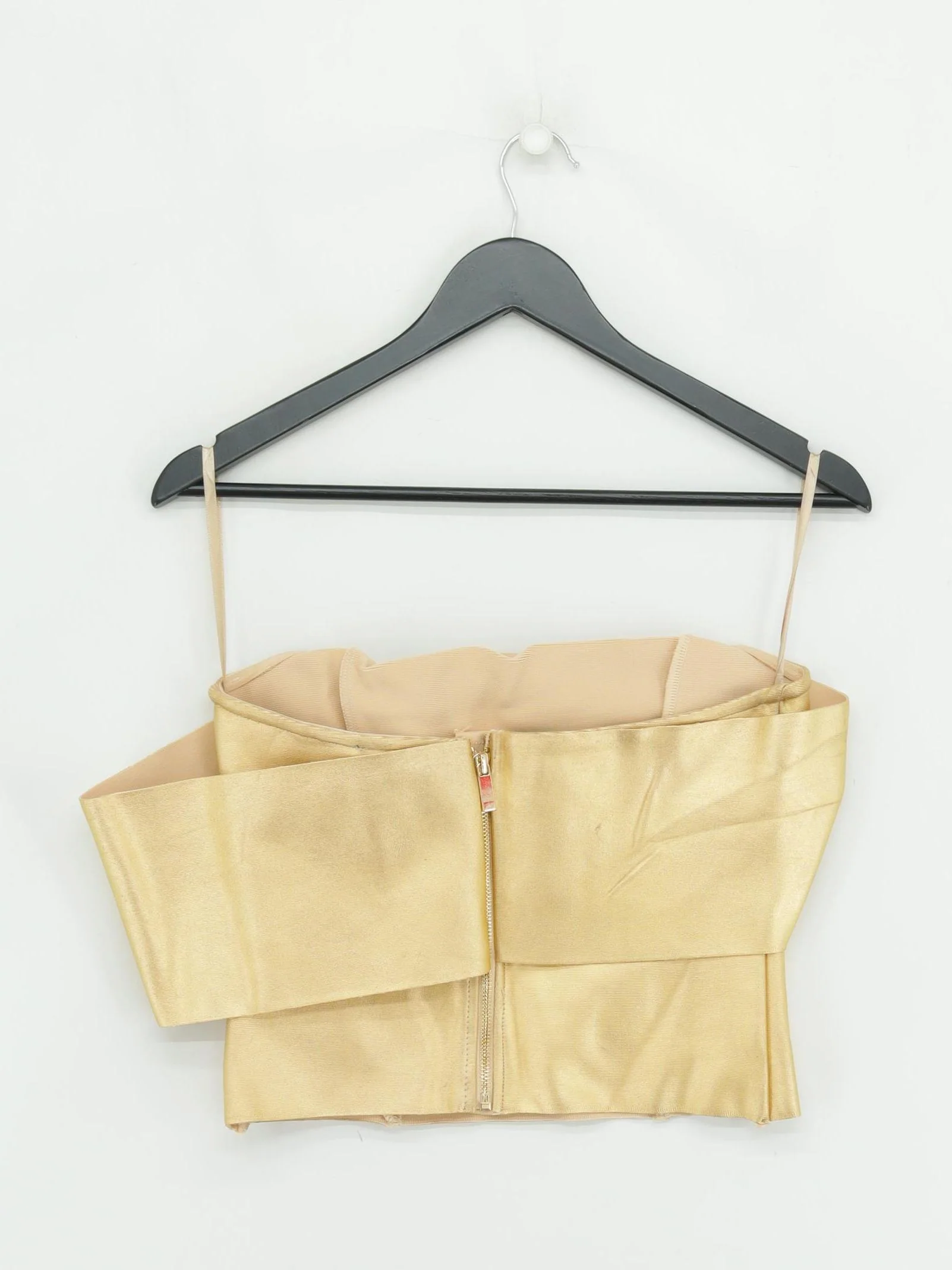 Karen Millen Women's Top S Gold Polyester with Elastane Basic - Image 2