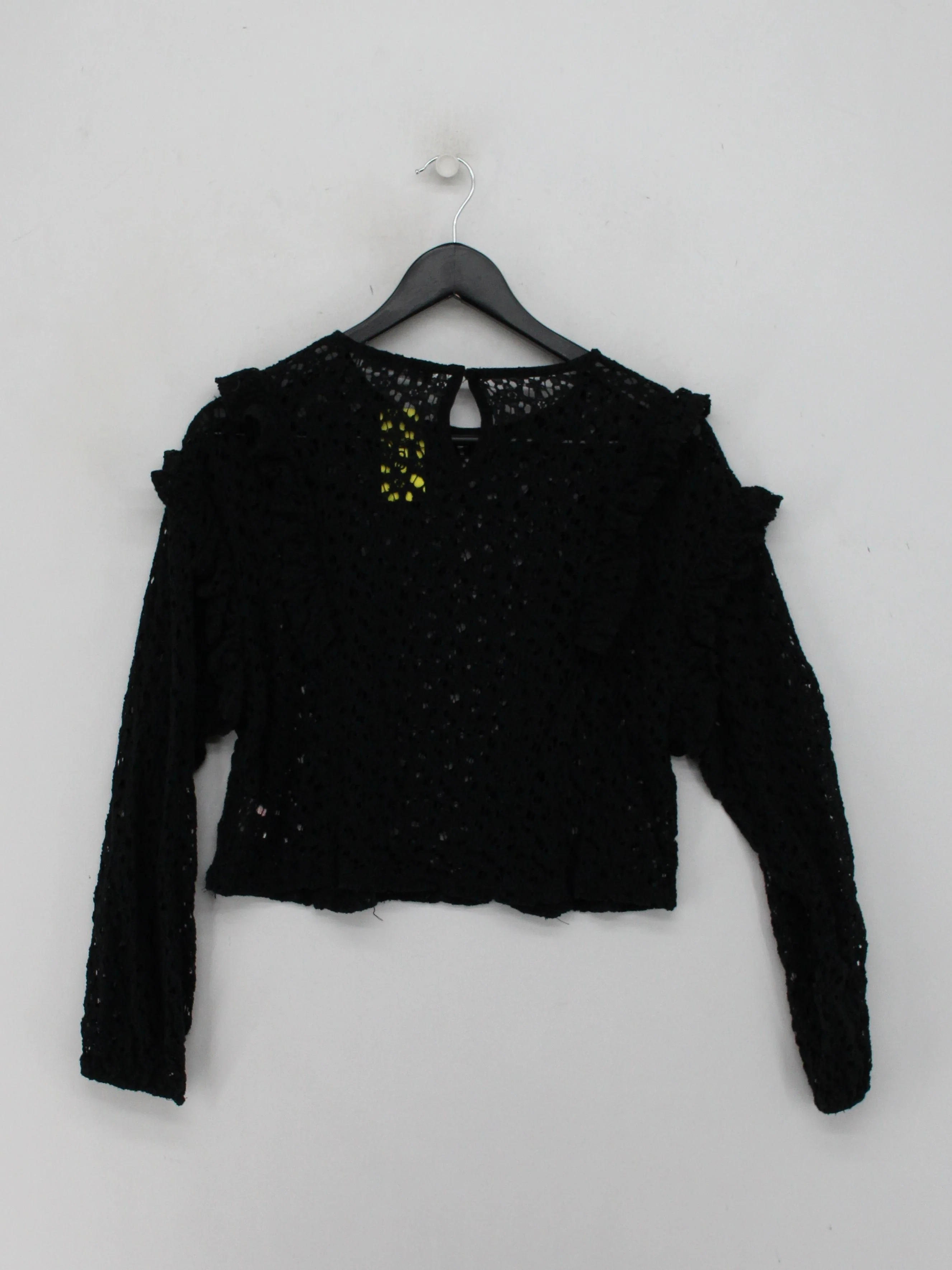 Karen Millen Women's Top UK 10 Black Cotton with Polyamide Basic - Image 2