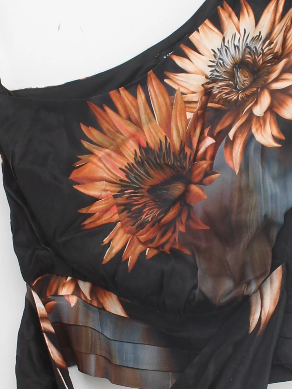 Karen Millen Women's Top UK 10 Black Viscose with Polyester Basic - Image 3