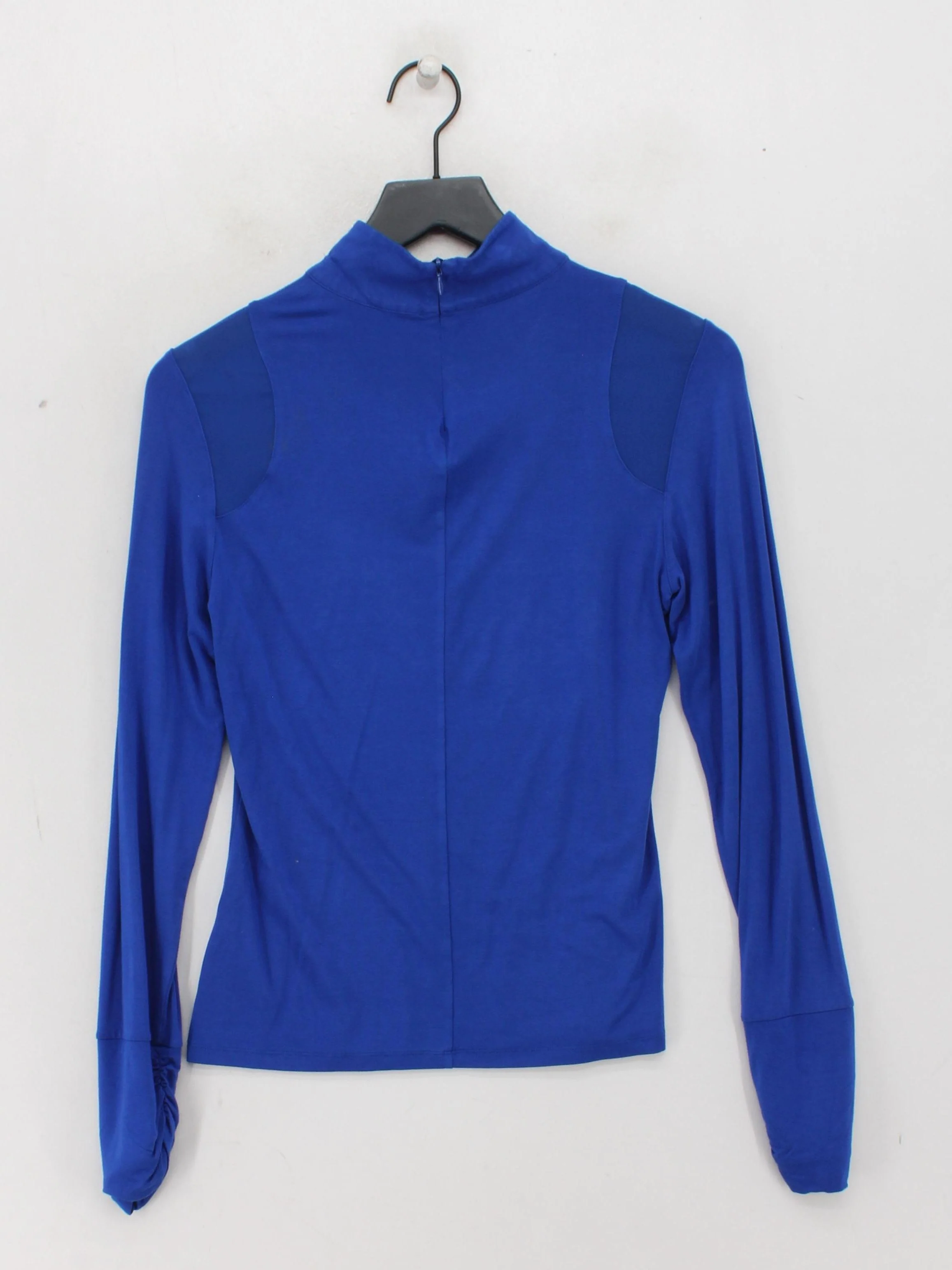 Karen Millen Women's Top UK 10 Blue Viscose with Elastane Basic - Image 2