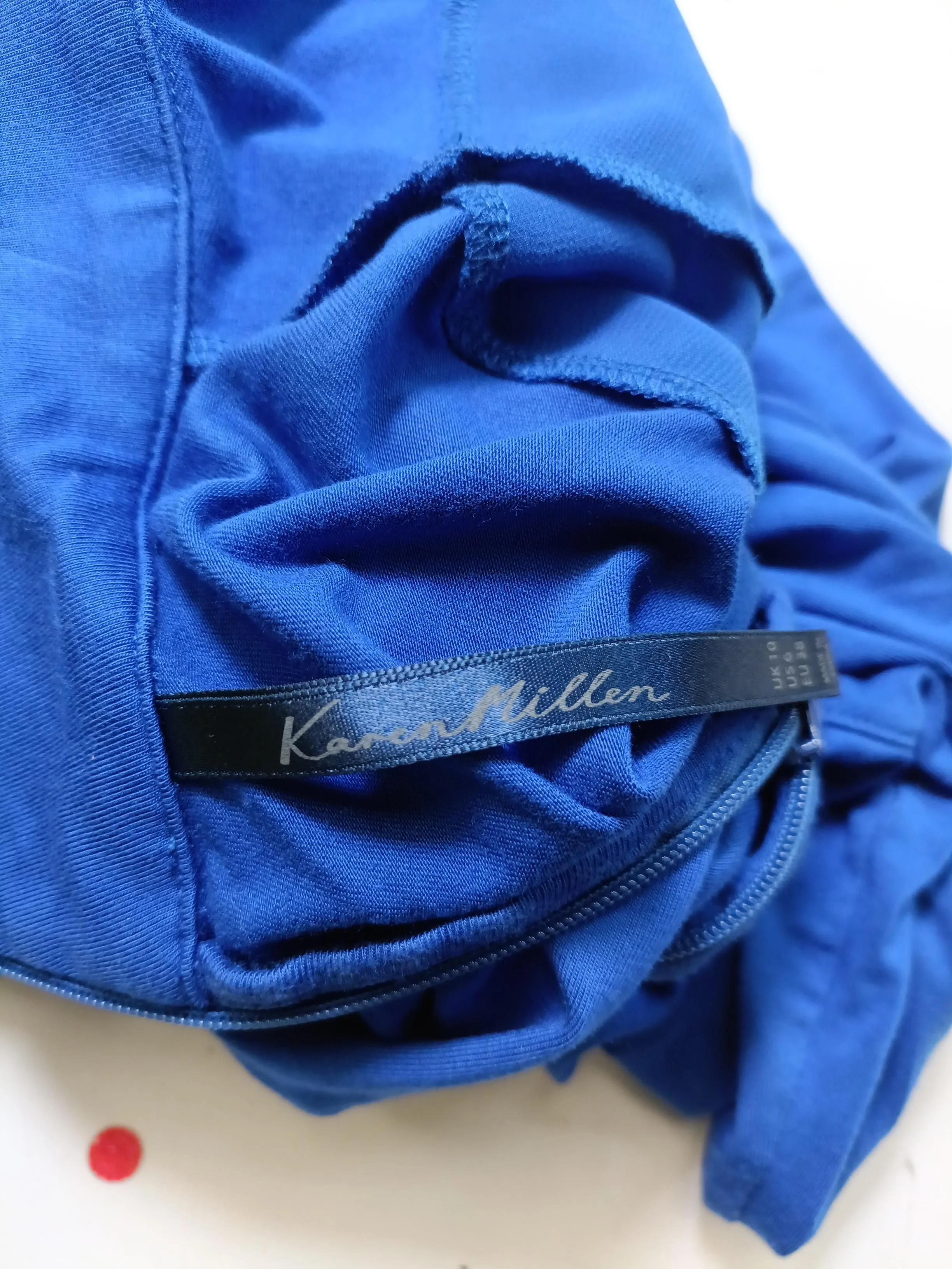 Karen Millen Women's Top UK 10 Blue Viscose with Elastane Basic - Image 7