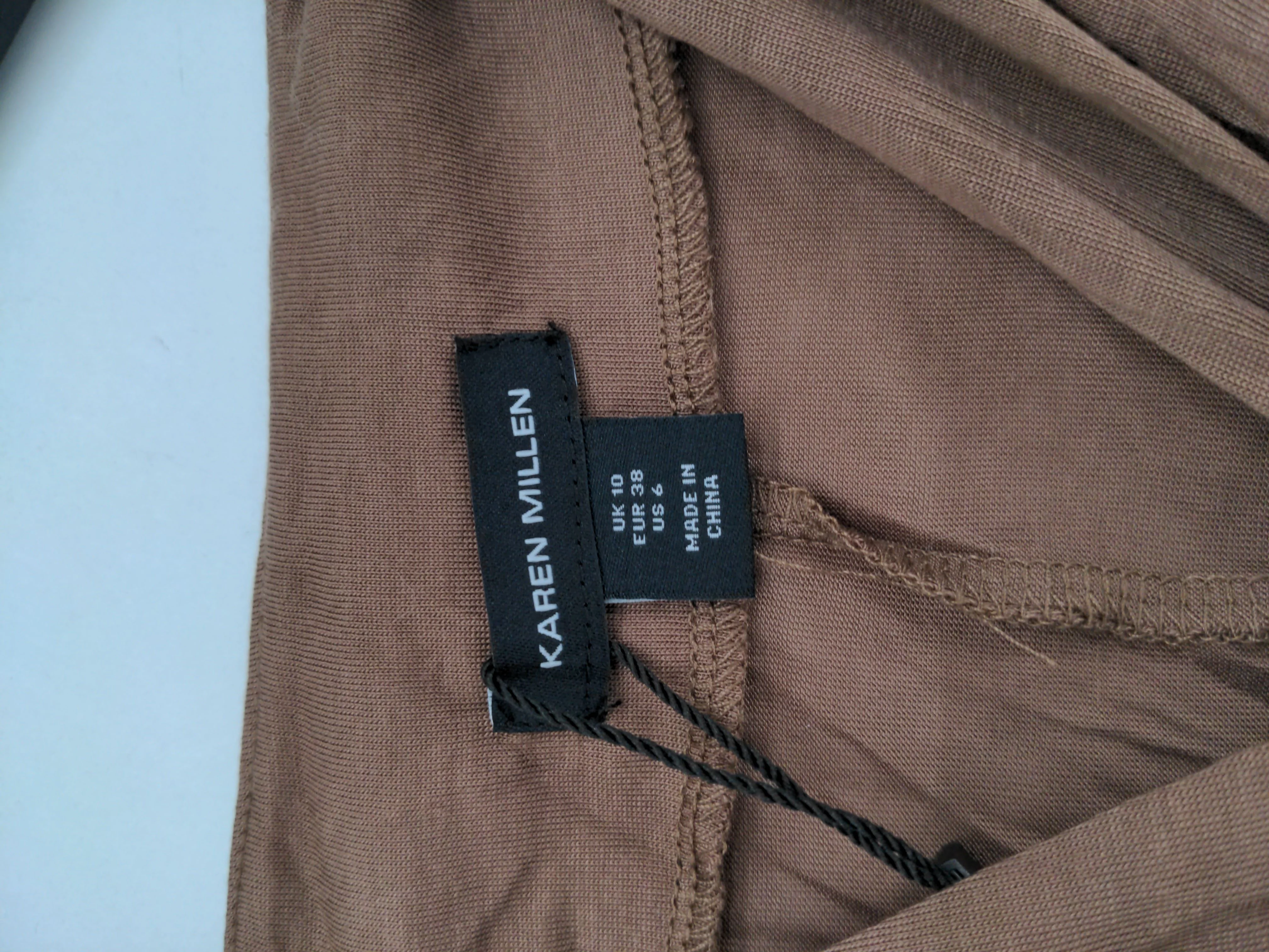 Karen Millen Women's Top UK 10 Brown 100% Lyocell Modal Basic New with tags - Image 5