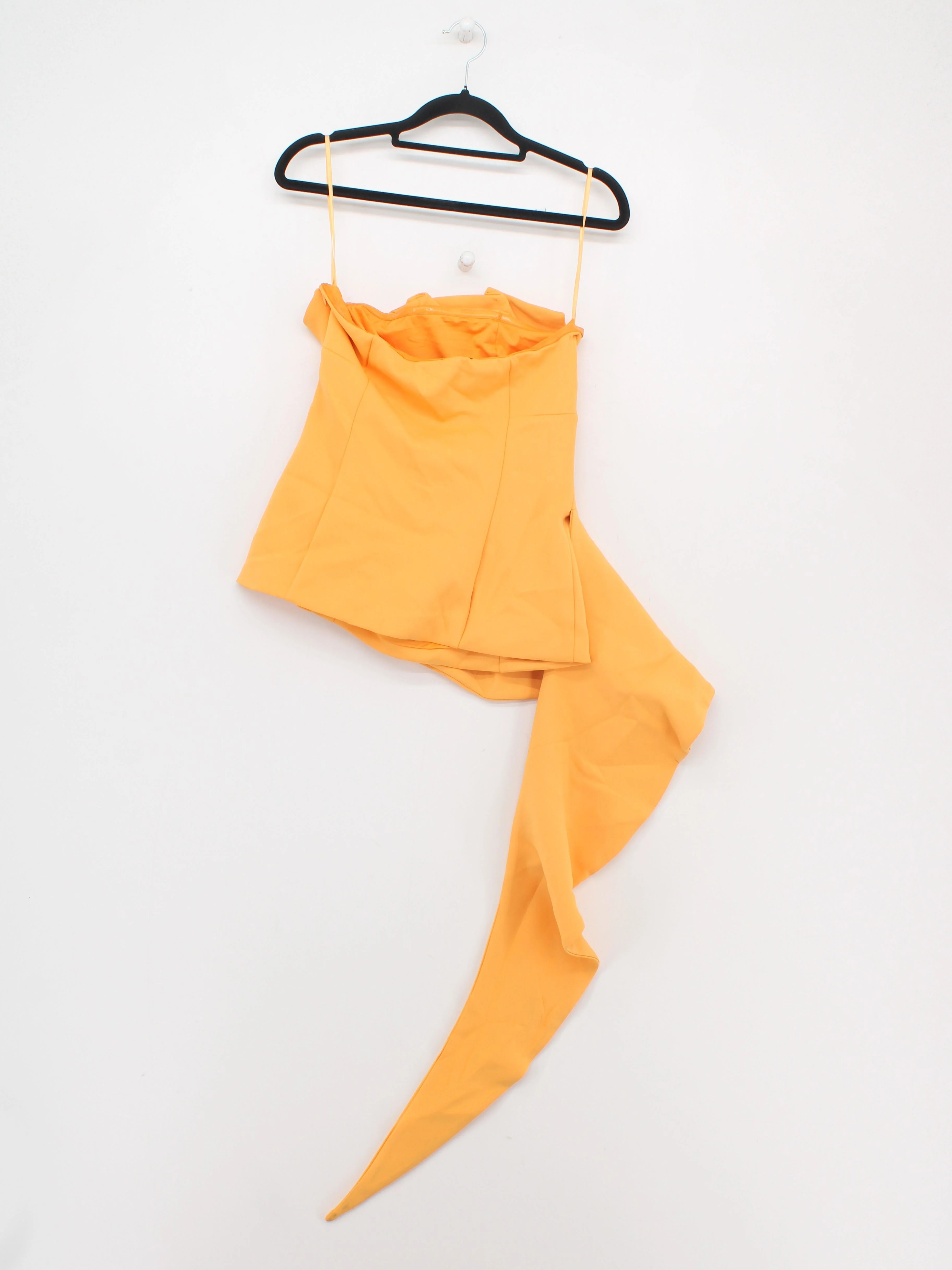 Karen Millen Women's Top UK 10 Orange Polyamide with Polyester, Elastane Basic - Image 2