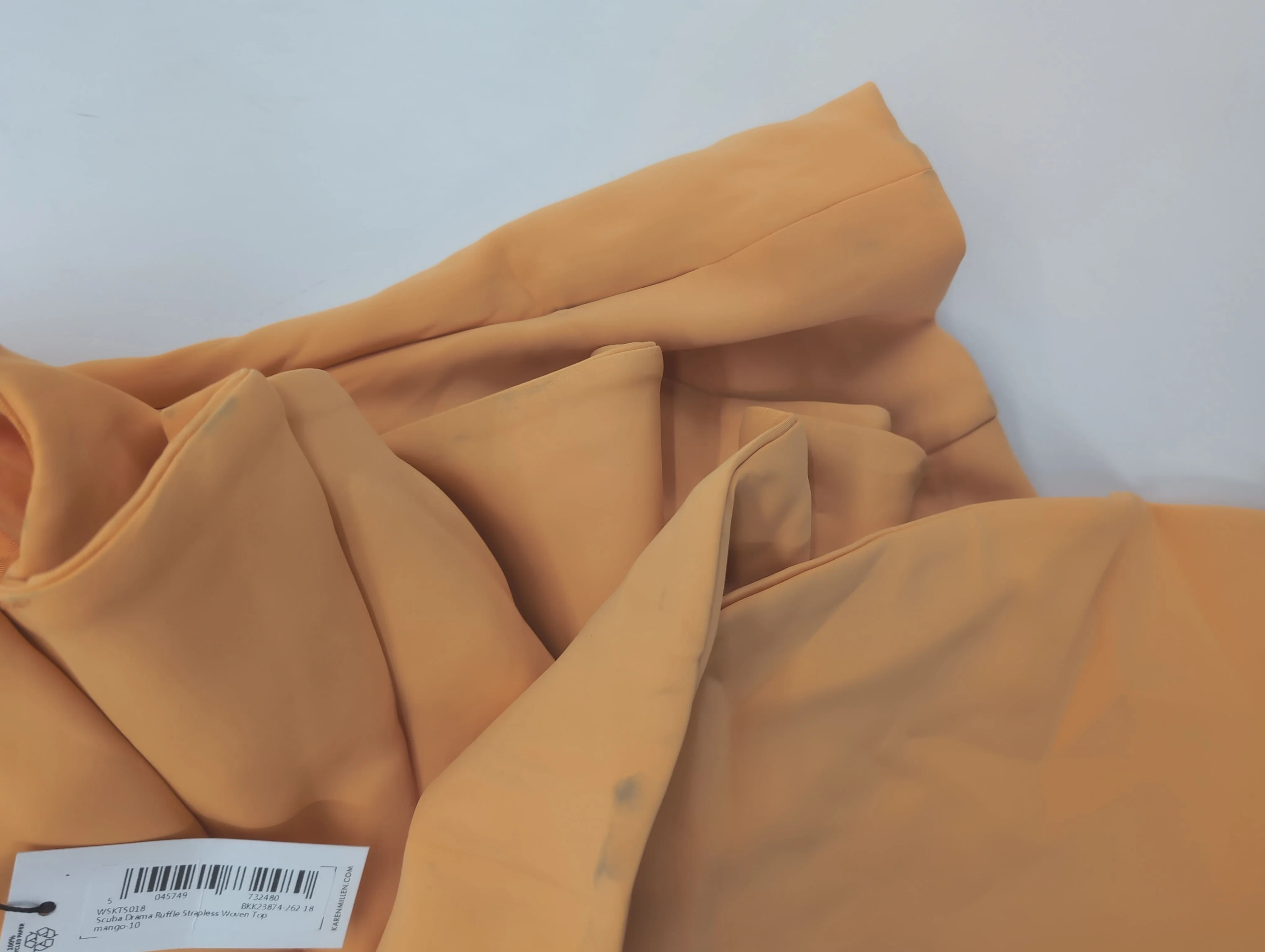 Karen Millen Women's Top UK 10 Orange Polyamide with Polyester, Elastane Basic - Image 6