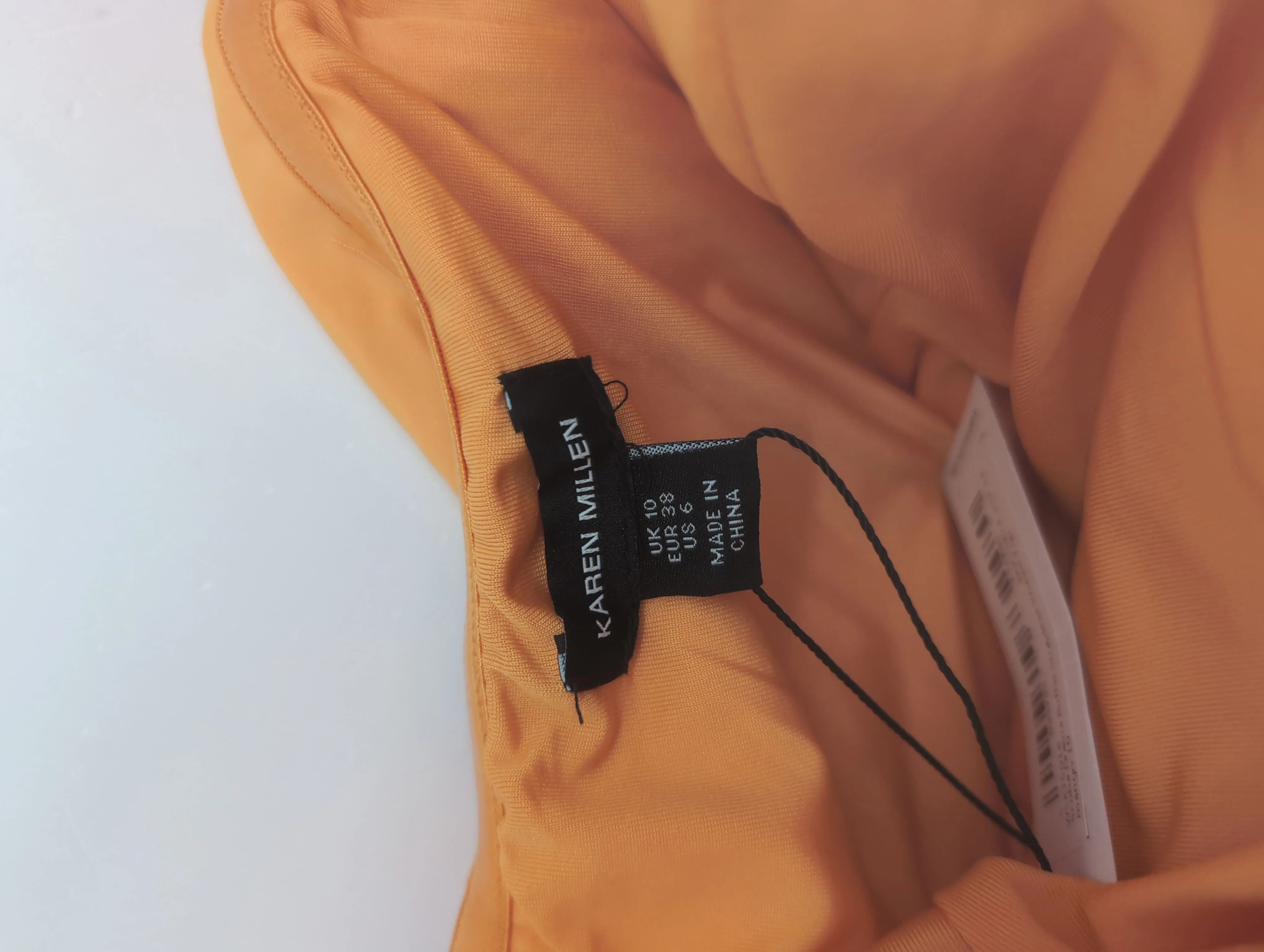 Karen Millen Women's Top UK 10 Orange Polyamide with Polyester, Elastane Basic - Image 7