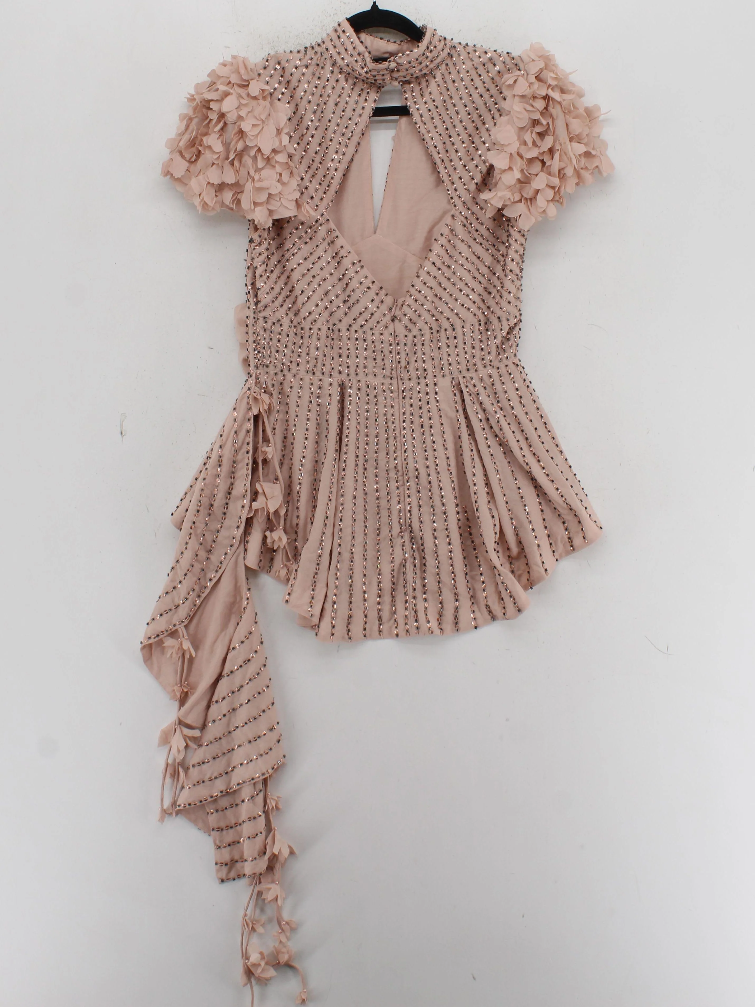 Karen Millen Women's Top UK 10 Pink 100% Polyester Sleeveless High Neck Basic - Image 2
