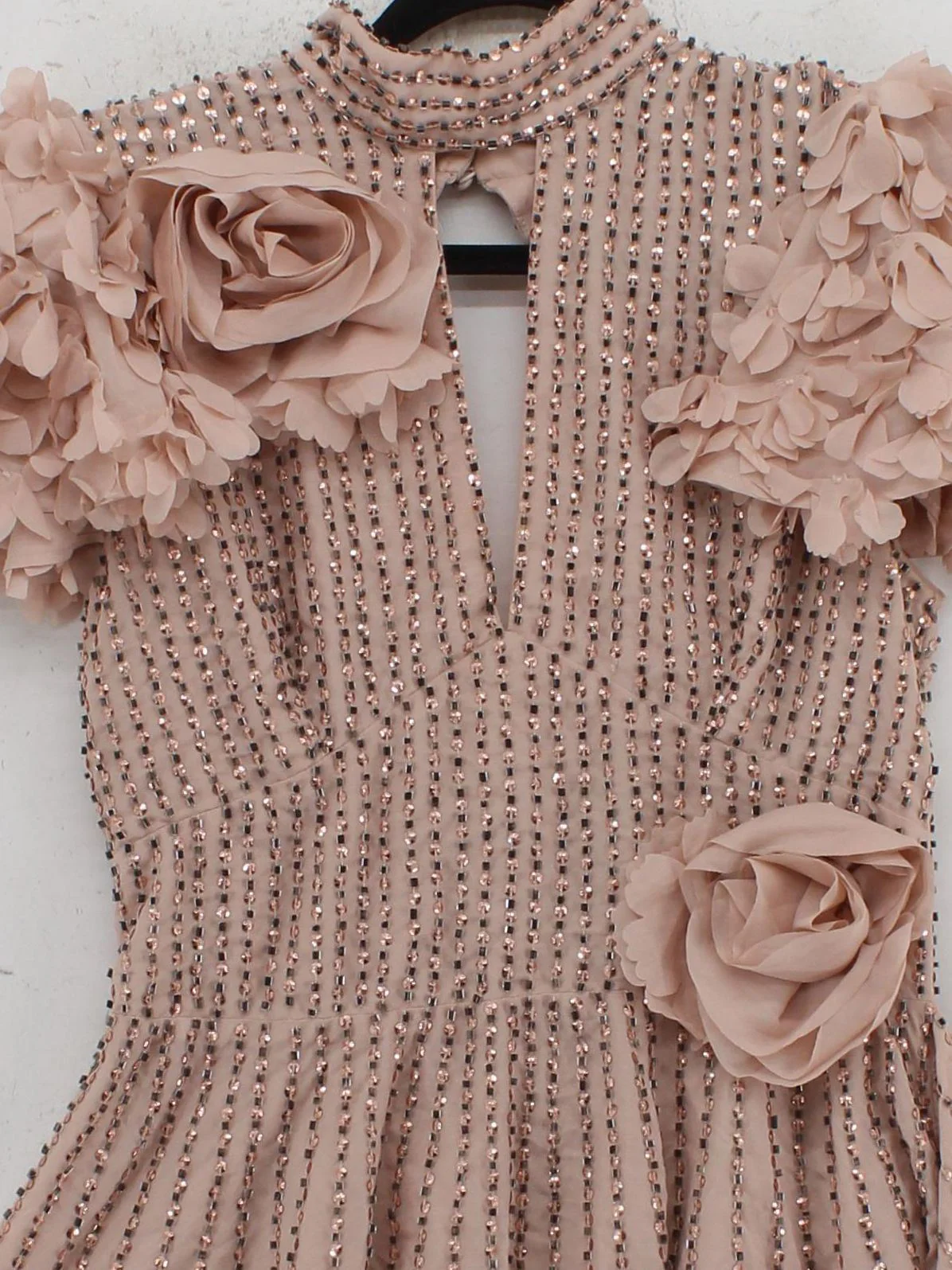 Karen Millen Women's Top UK 10 Pink 100% Polyester Sleeveless High Neck Basic - Image 3