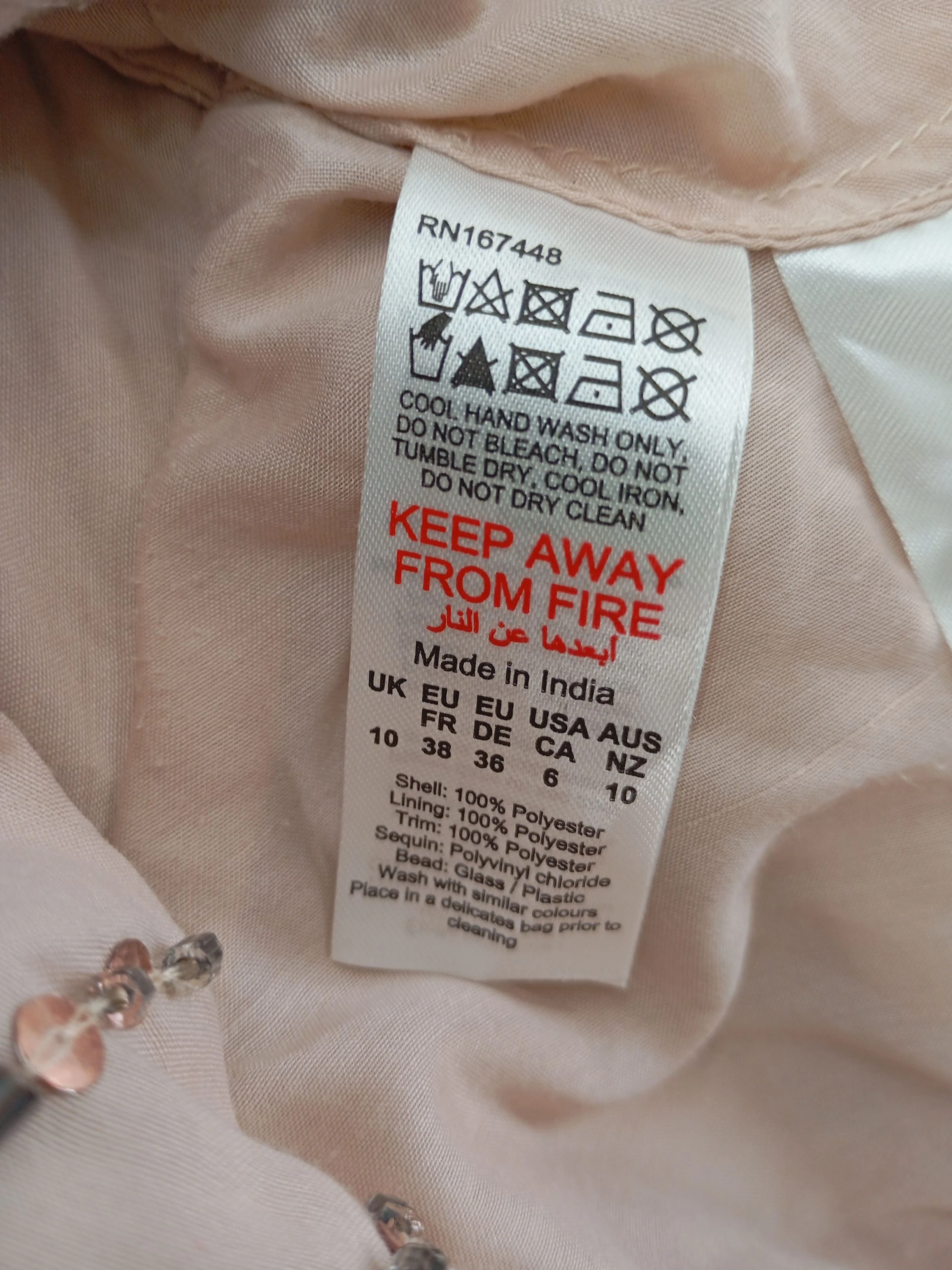 Karen Millen Women's Top UK 10 Pink 100% Polyester Sleeveless High Neck Basic - Image 7