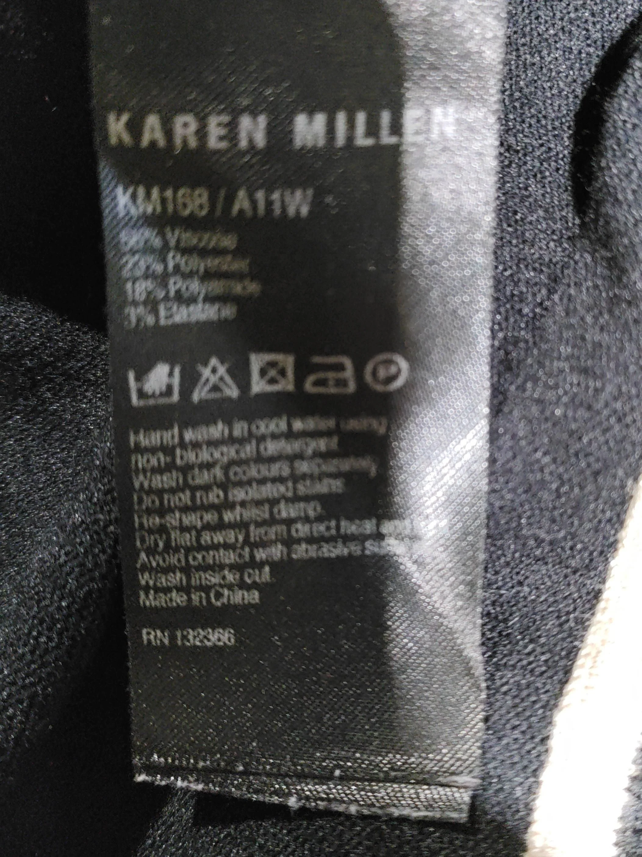 Karen Millen Women's Top UK 12 Black Viscose - Image 6