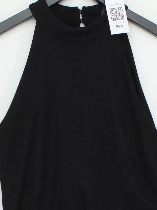 Karen Millen Women's Top UK 12 Black Viscose with Polyamide Basic - Image 3