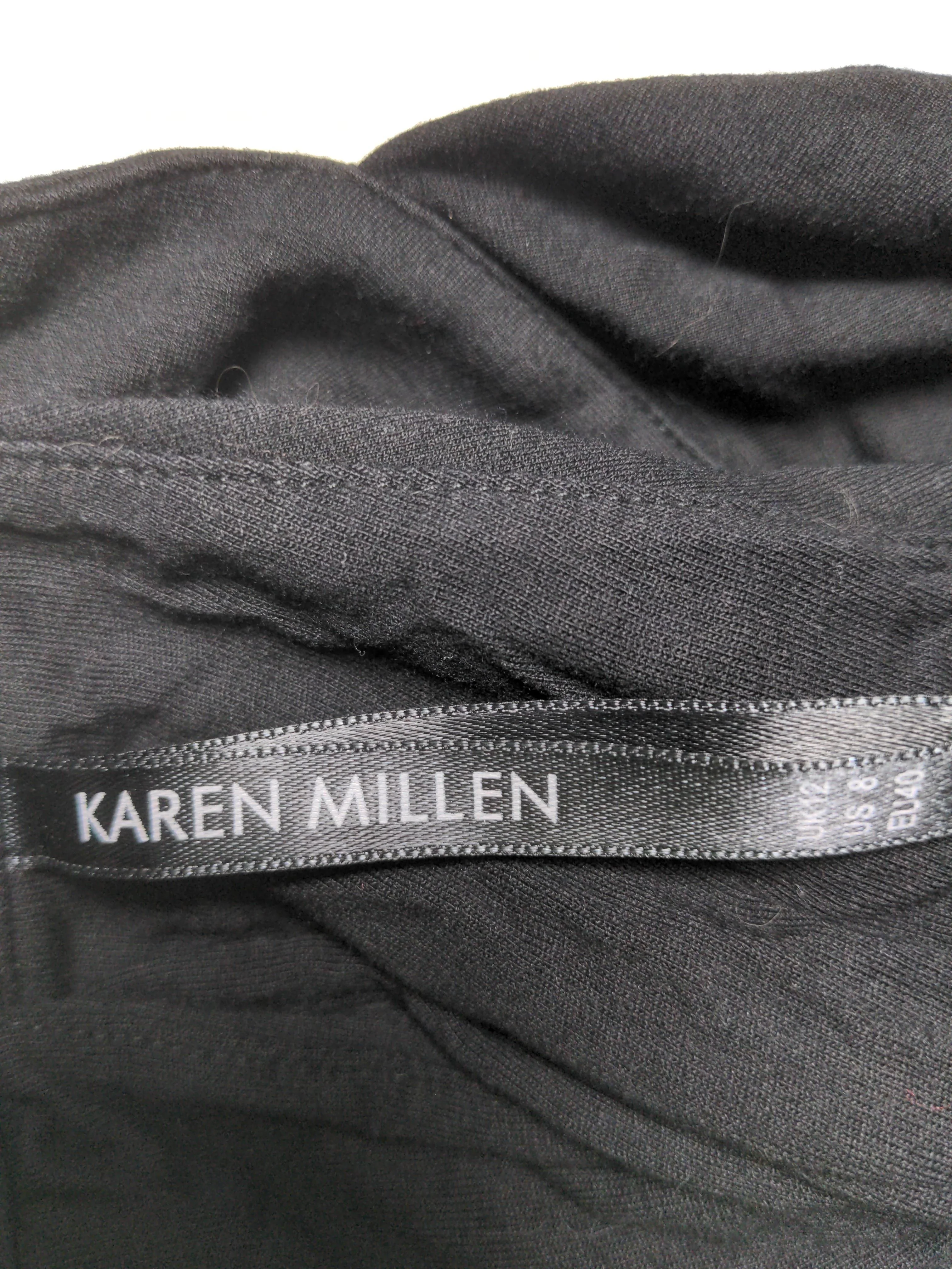 Karen Millen Women's Top UK 12 Black Viscose with Polyamide Basic - Image 5
