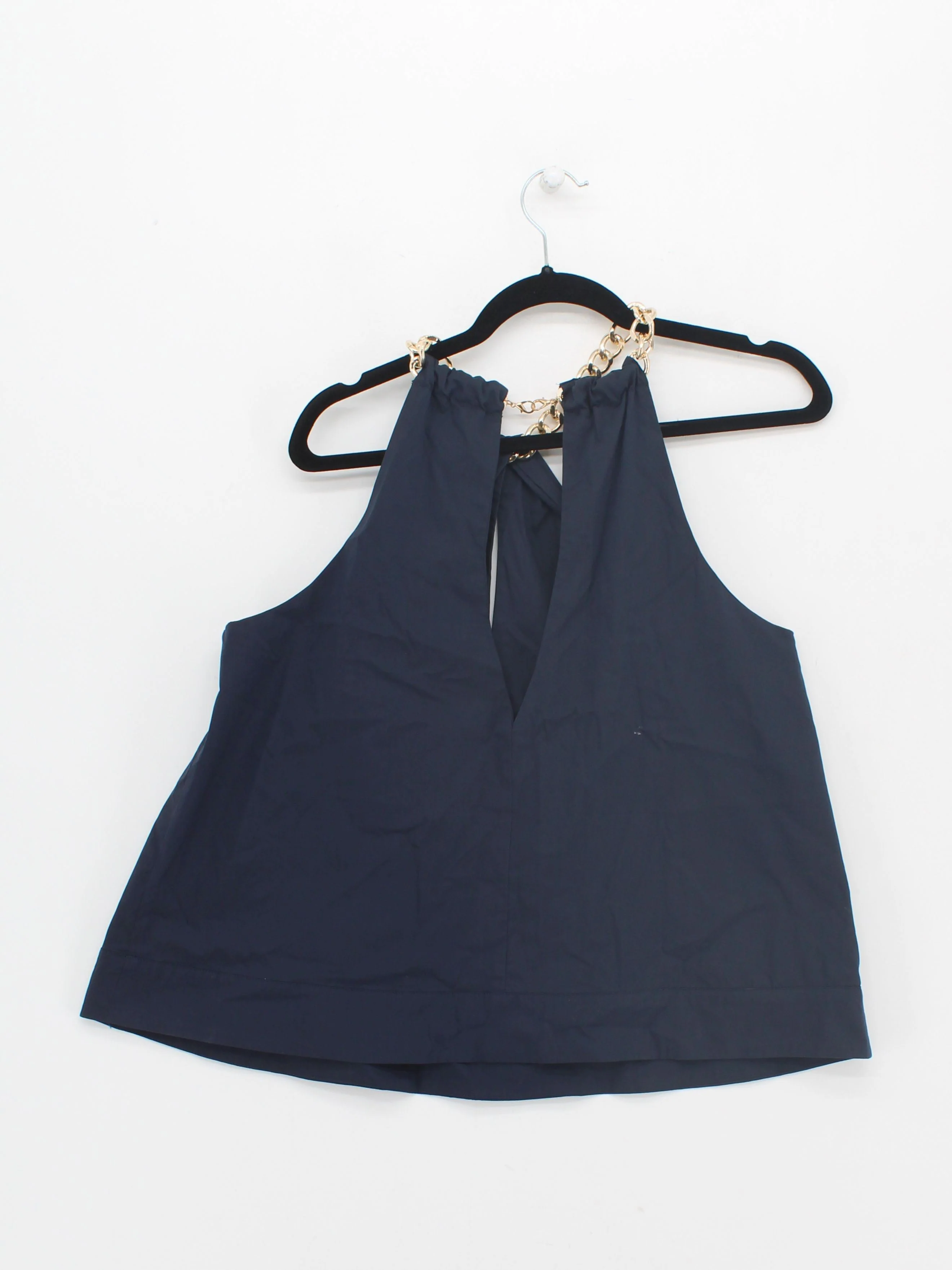 Karen Millen Women's Top UK 12 Blue Cotton with Polyester Basic - Image 2