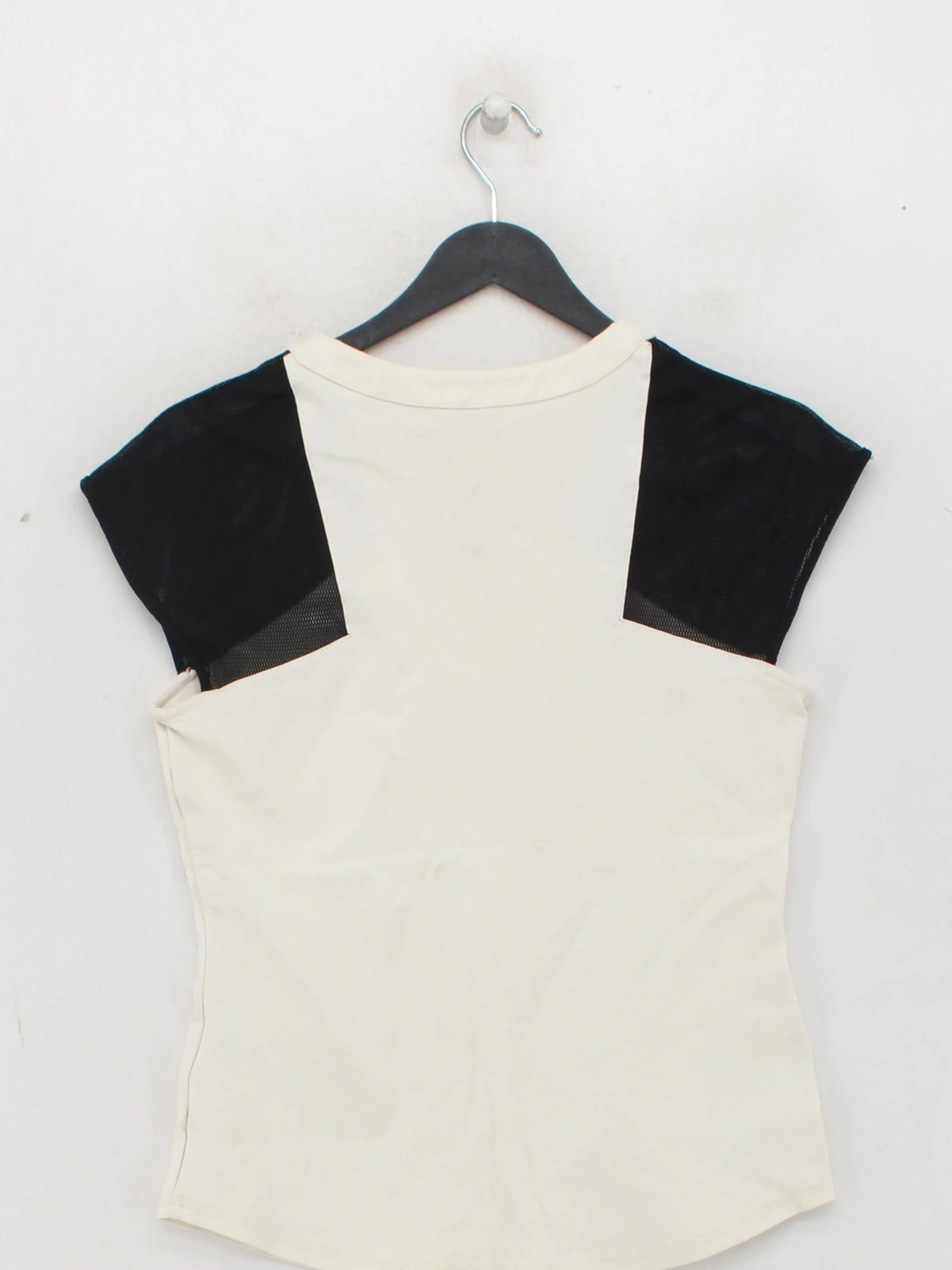 Karen Millen Women's Top UK 12 Cream Viscose with Polyamide, Elastane Basic - Image 2